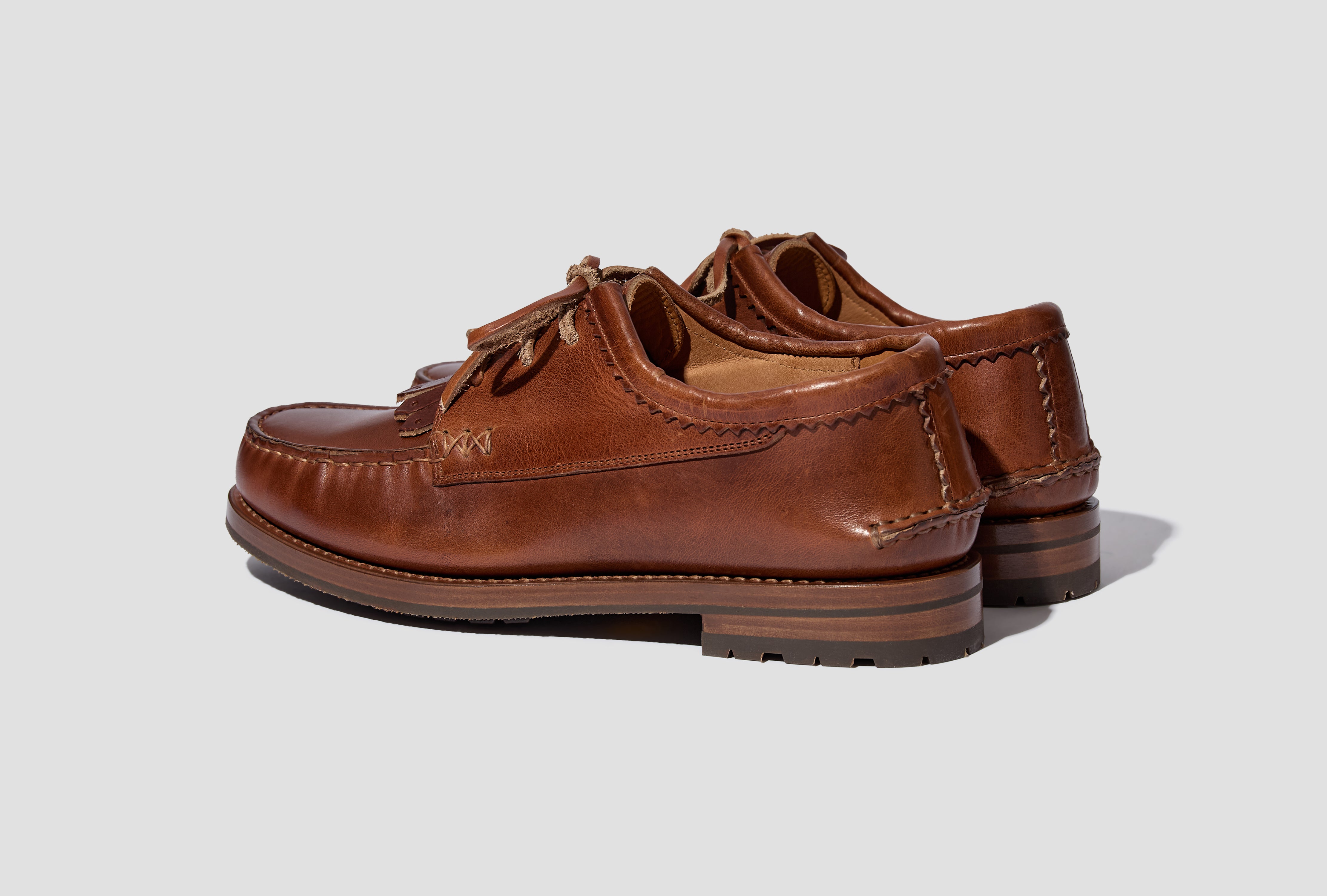 ITALIAN BLUCHER WITH VIBRAM TUSCANY - WHISKY YIBT-T26713-SMU