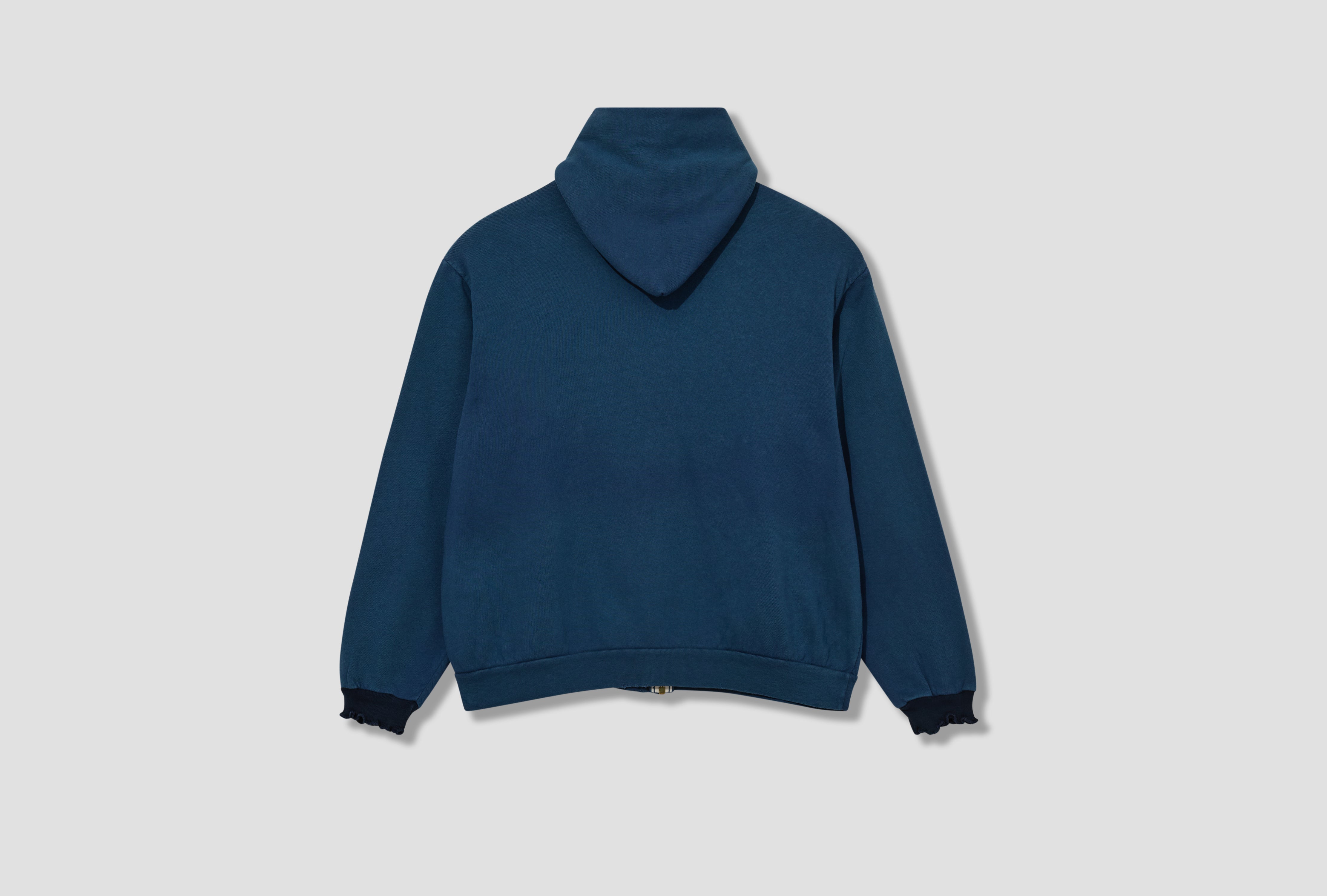 VINTAGE LIGHT WEIGHT ZIP SWEAT HOODIE 26SAP-05-07 Blue
