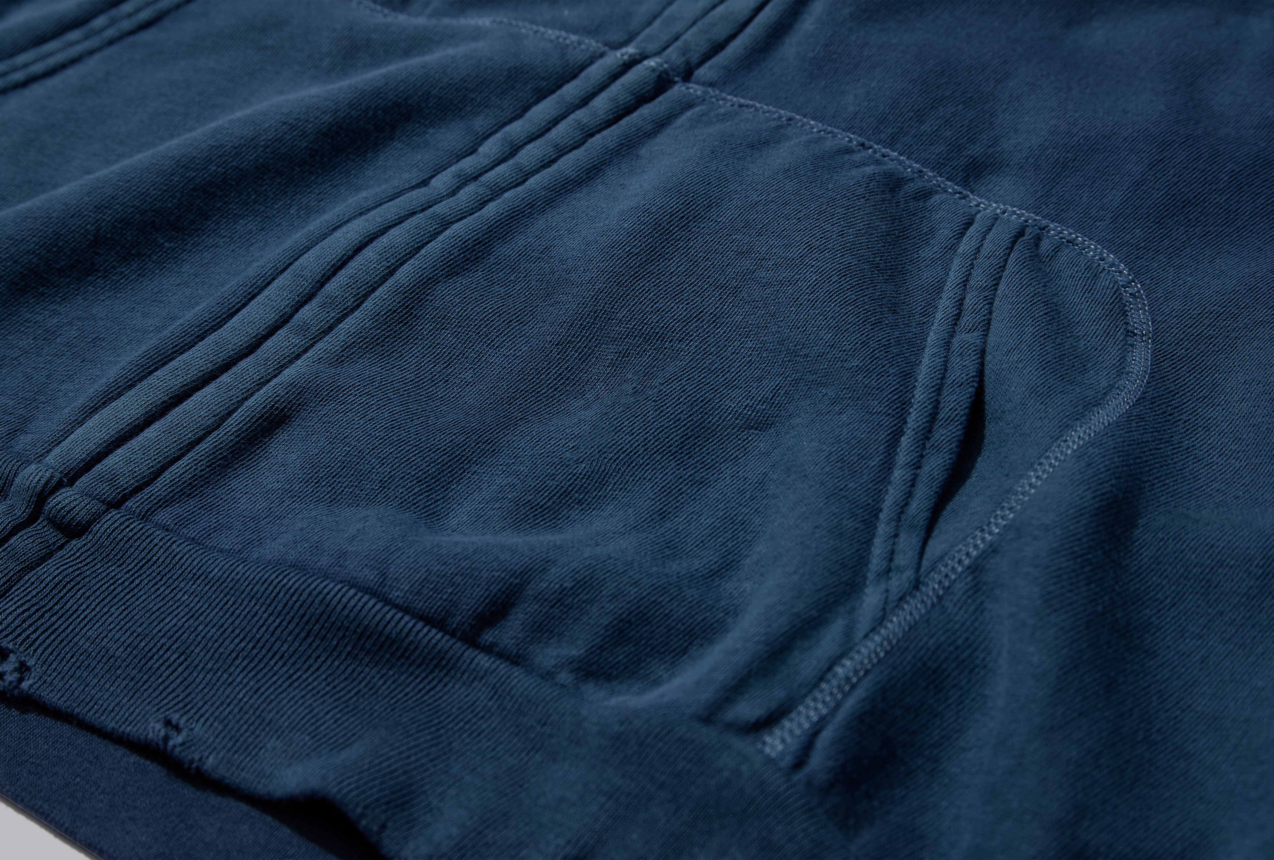 VINTAGE LIGHT WEIGHT ZIP SWEAT HOODIE 26SAP-05-07 Blue