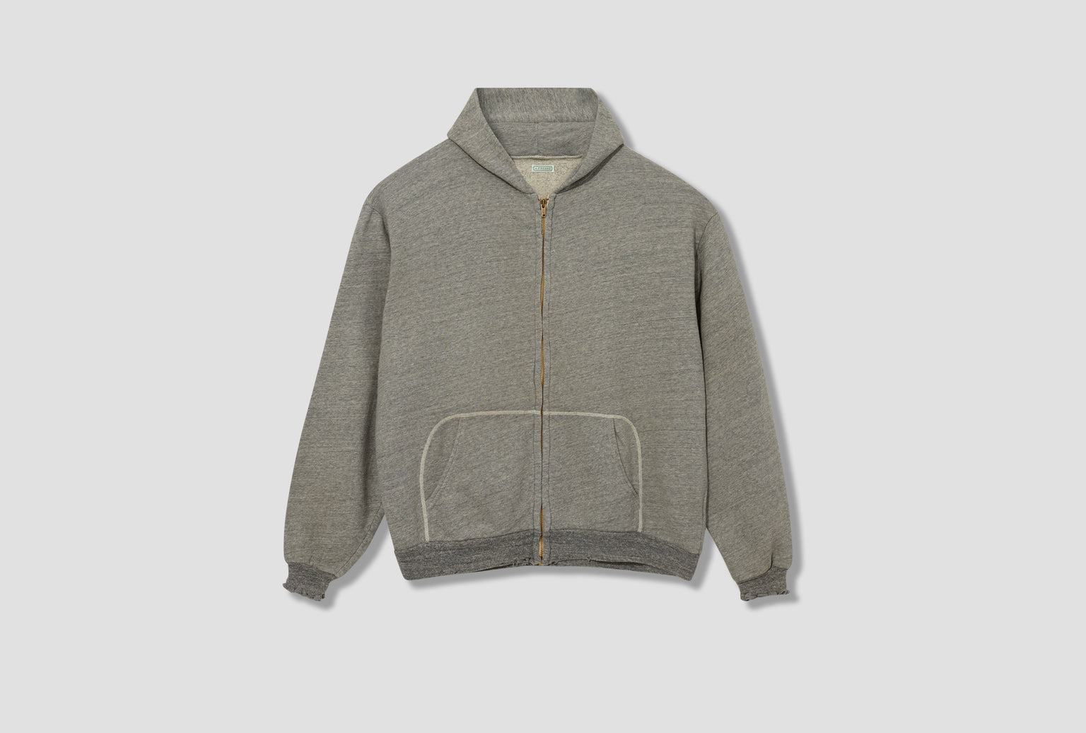 VINTAGE LIGHT WEIGHT ZIP SWEAT HOODIE 26SAP-05-07 Grey