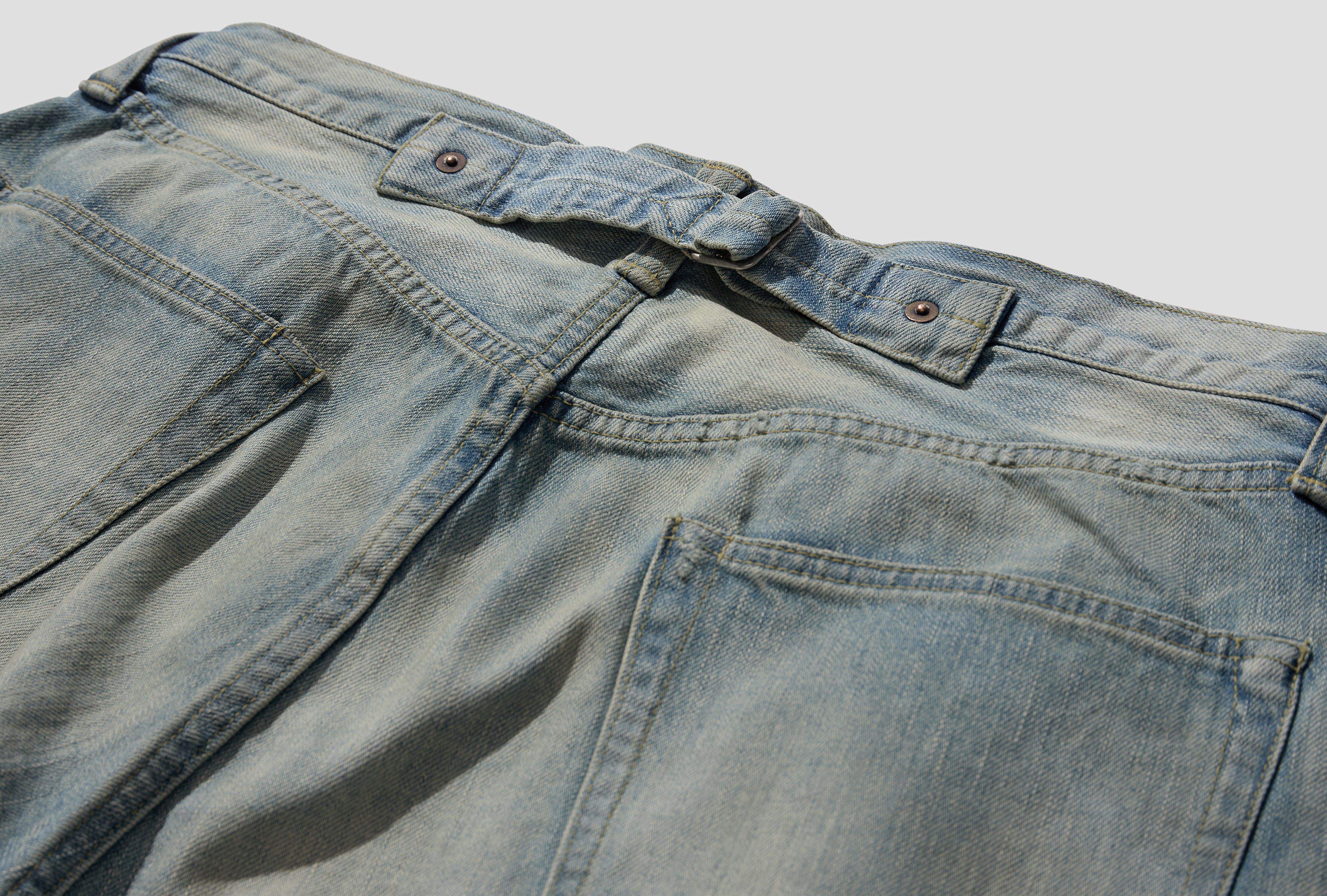 NO.37 WASHED WIDE DENIM PANTS 26SAP-04-22 Blue