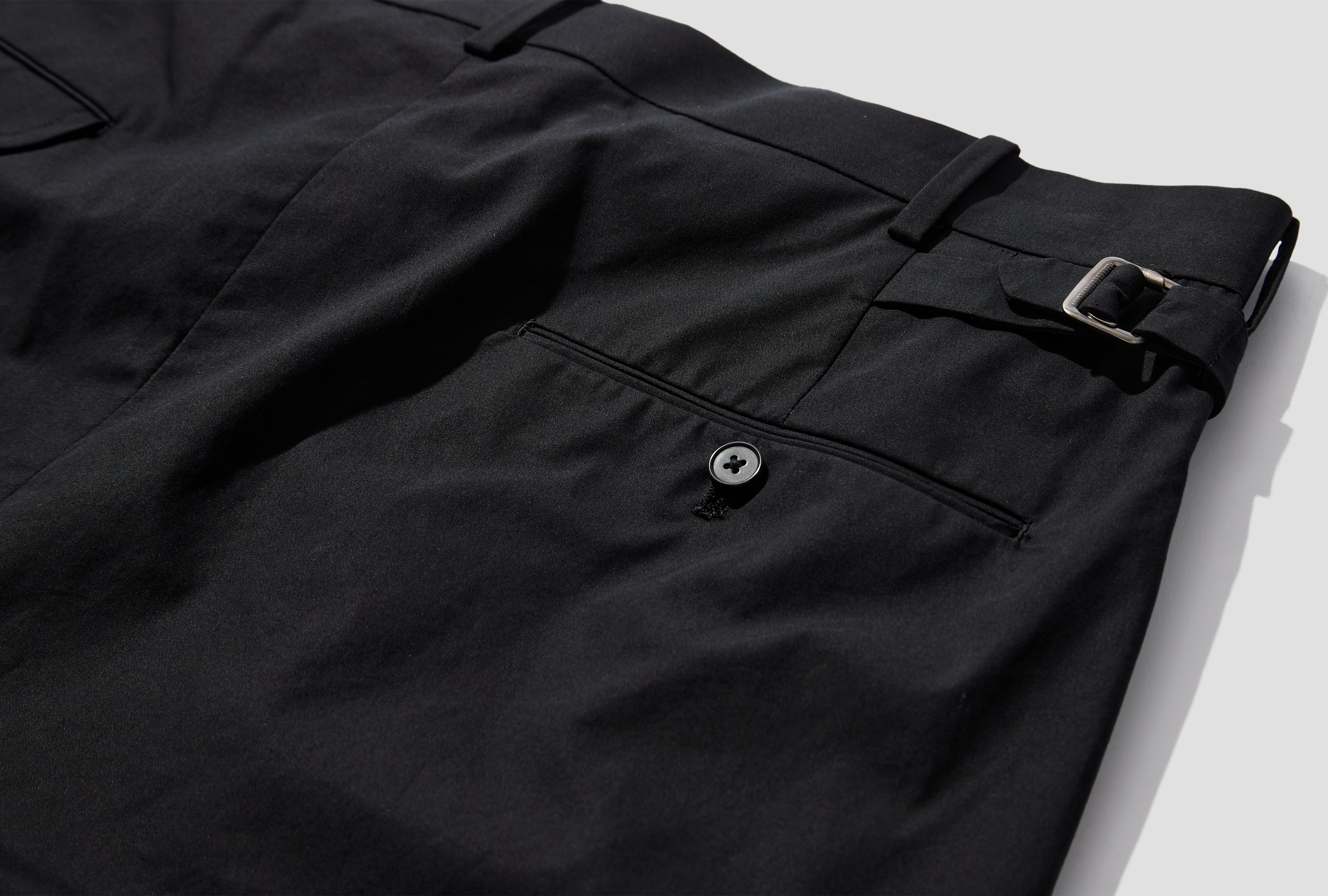 HIGH DENSITY WEATHER CLOTH TROUSERS 26SAP-04-41 Black