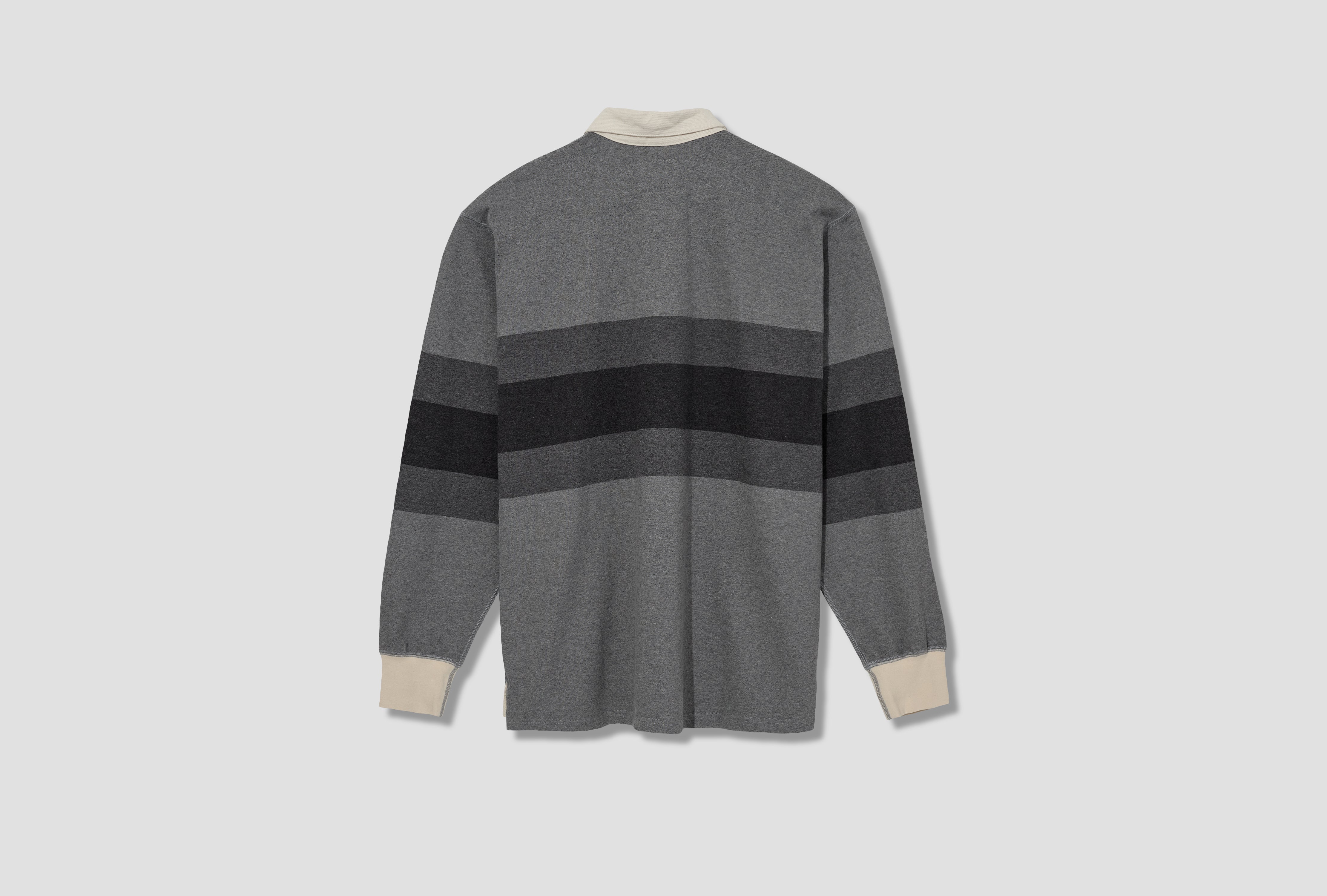MELANGE STRIPE RUGBY DR2A5H 26192-01 Grey