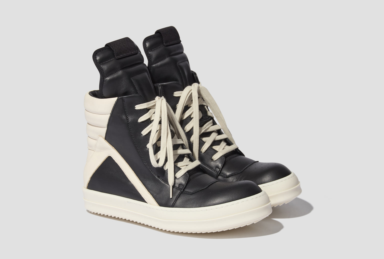 GEOBASKET - FULL GRAIN CALF LEATHER / BLACK/MILK/MILK RU02F4894 LCO