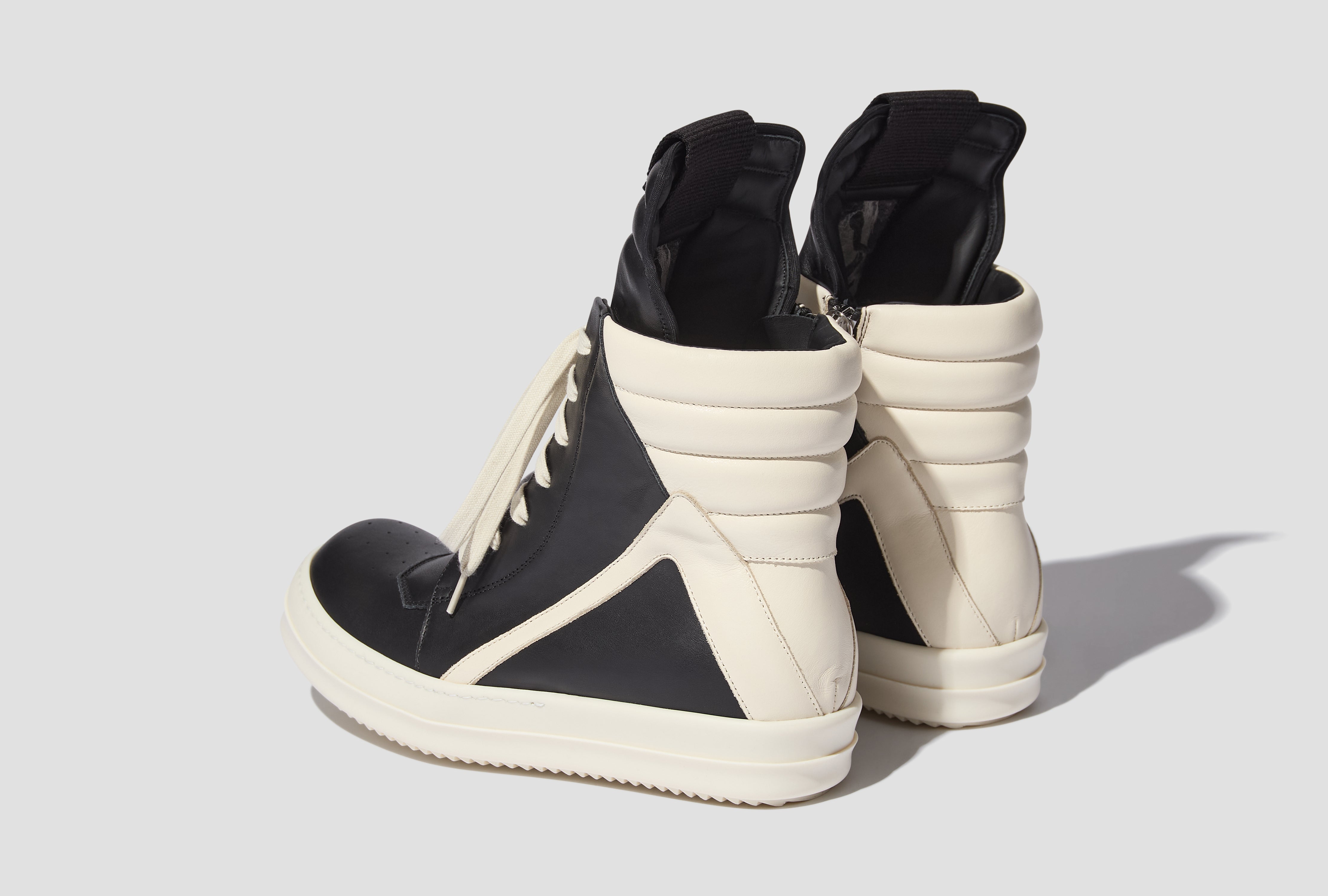 GEOBASKET - FULL GRAIN CALF LEATHER / BLACK/MILK/MILK RU02F4894 LCO