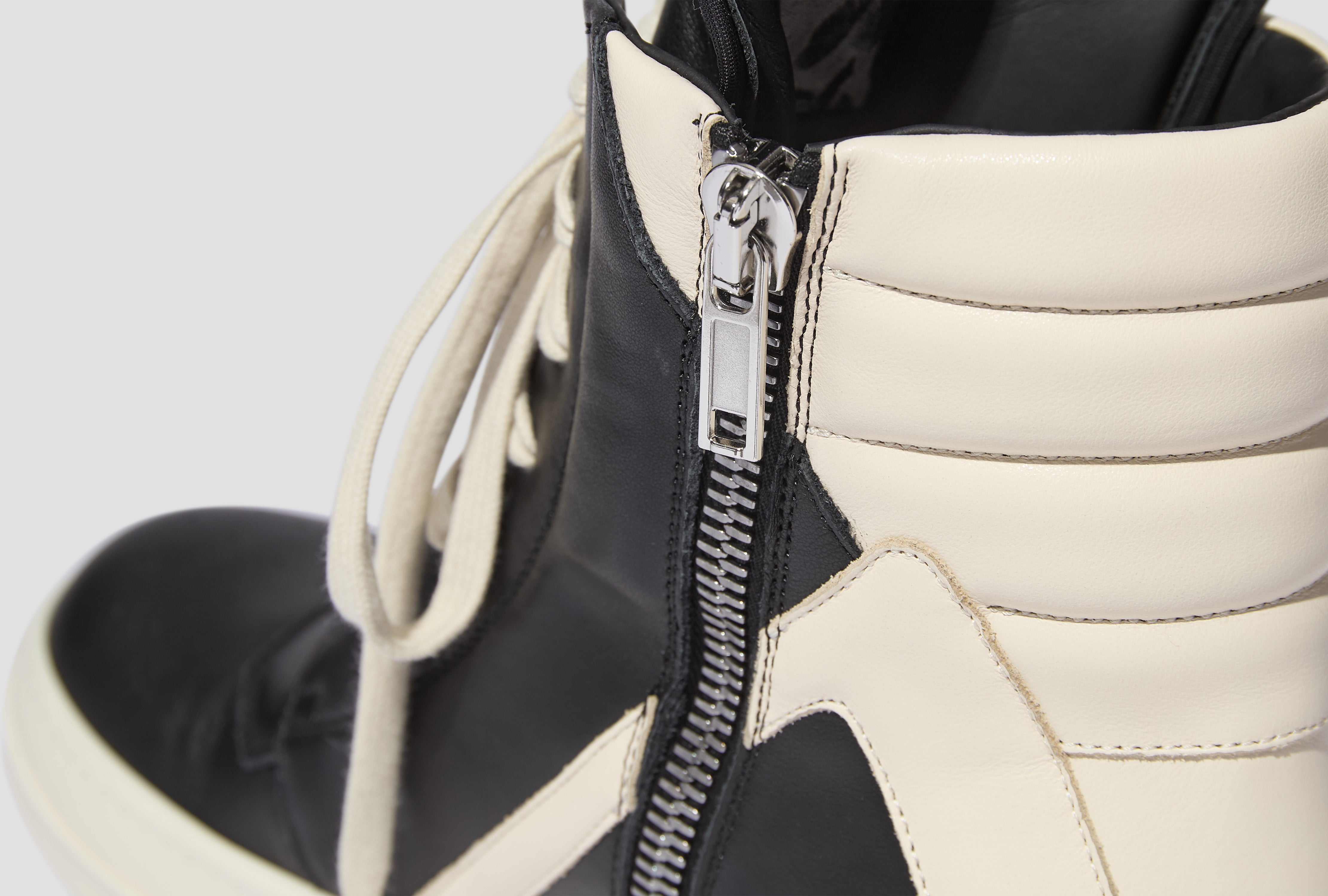 GEOBASKET - FULL GRAIN CALF LEATHER / BLACK/MILK/MILK RU02F4894 LCO