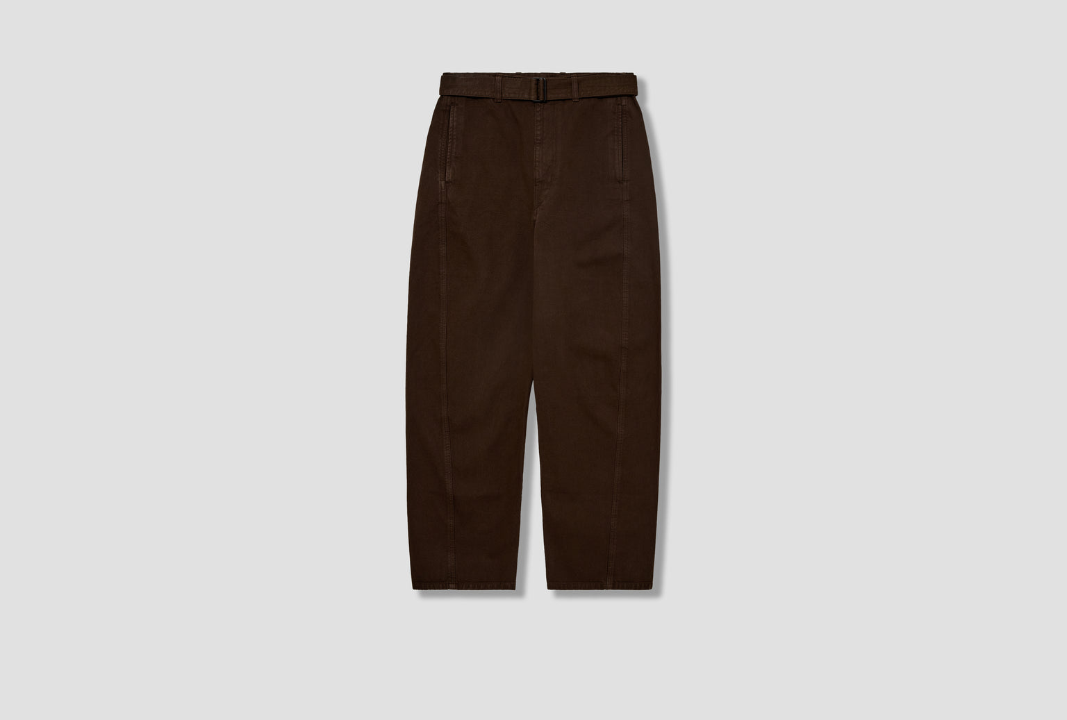 TWISTED BELTED PANTS - GD HEAVY BROKEN TWILL PA326 LD1077 Brown