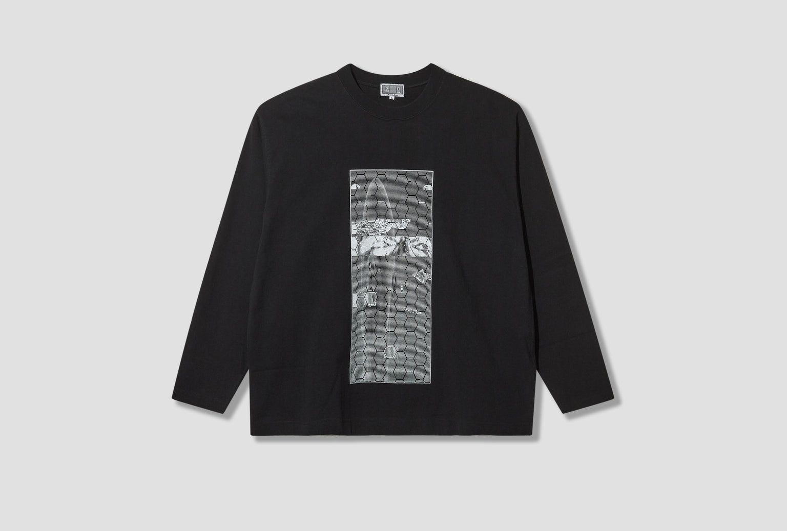 WASHED MD WIRECUTTER LONG SLEEVE T CES29LT01 Black