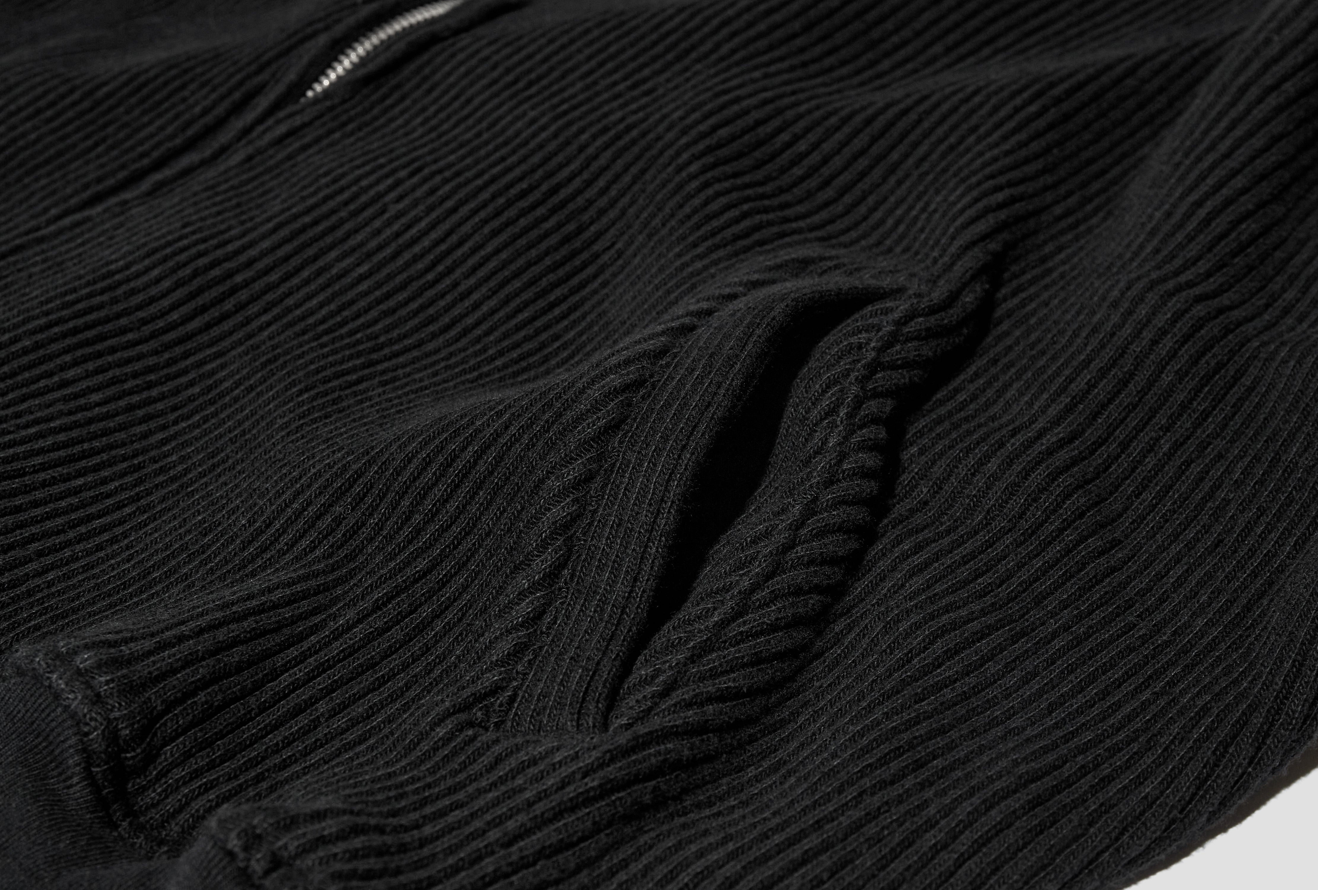 WIDE RIB BIG HEAVY ZIP HOODY CES29CS14 Black
