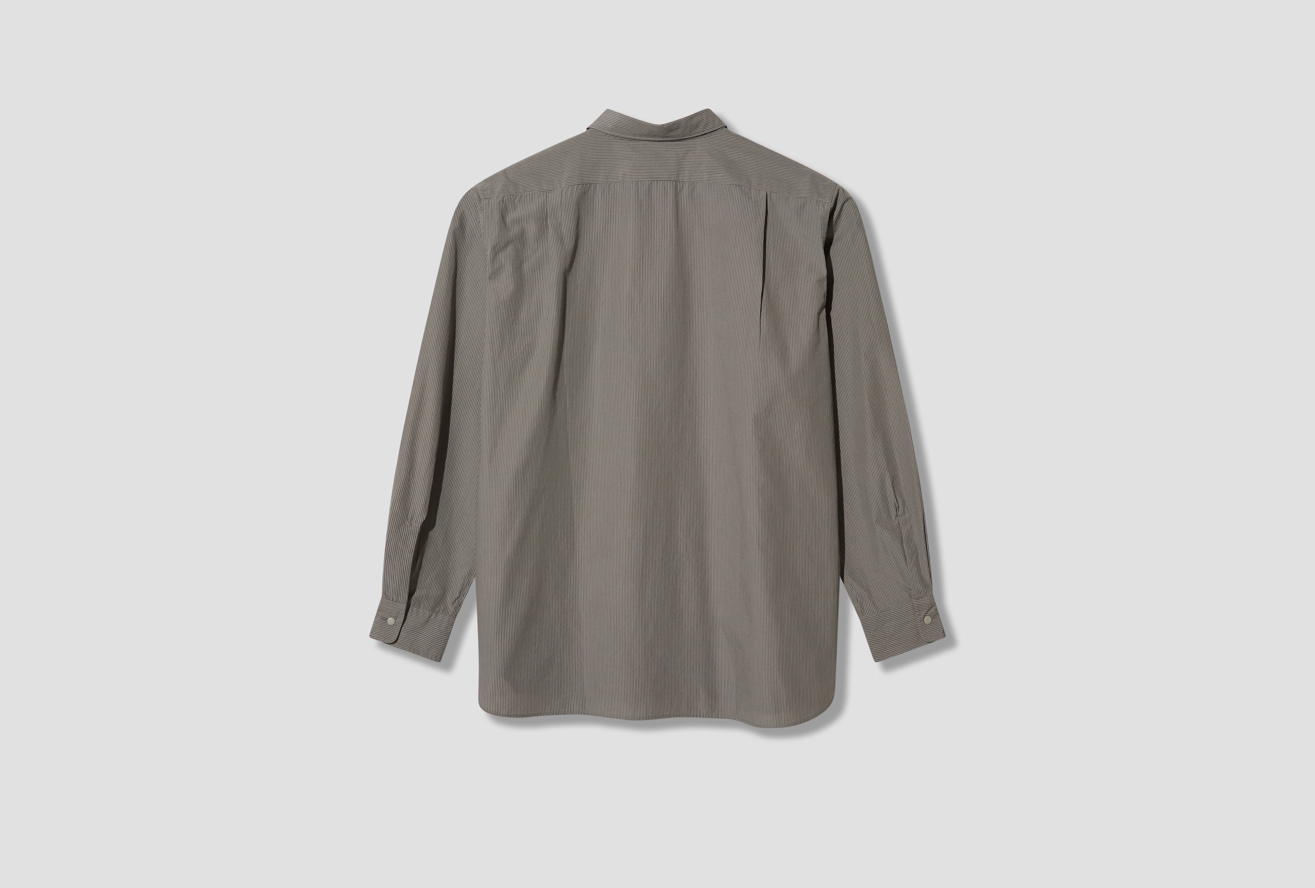 REGULAR COLLAR STRIPED WIND SHIRT S26FG062E Grey