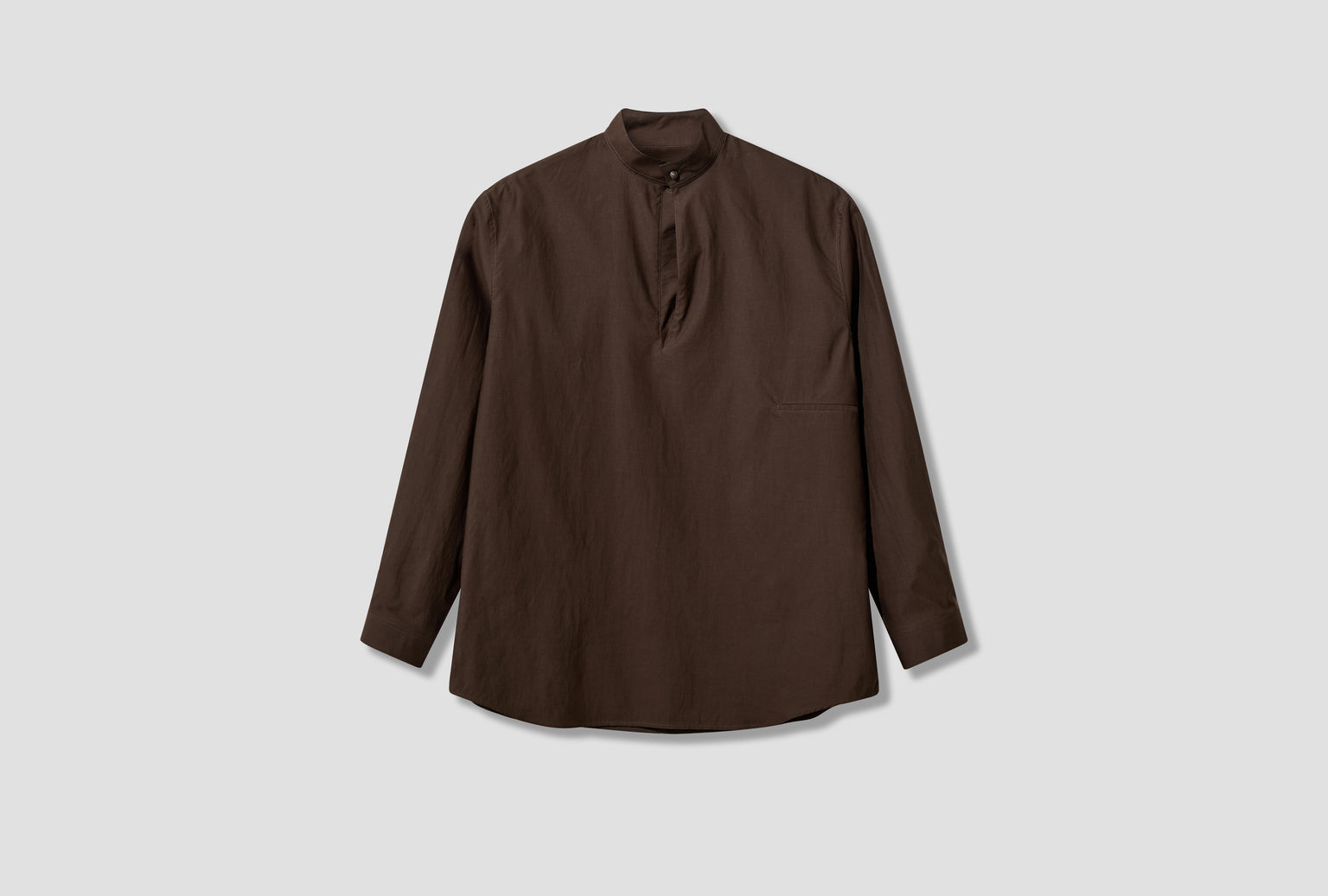 VAREUSE TOP - WASHED COTTON AND SILK BLEND Brown