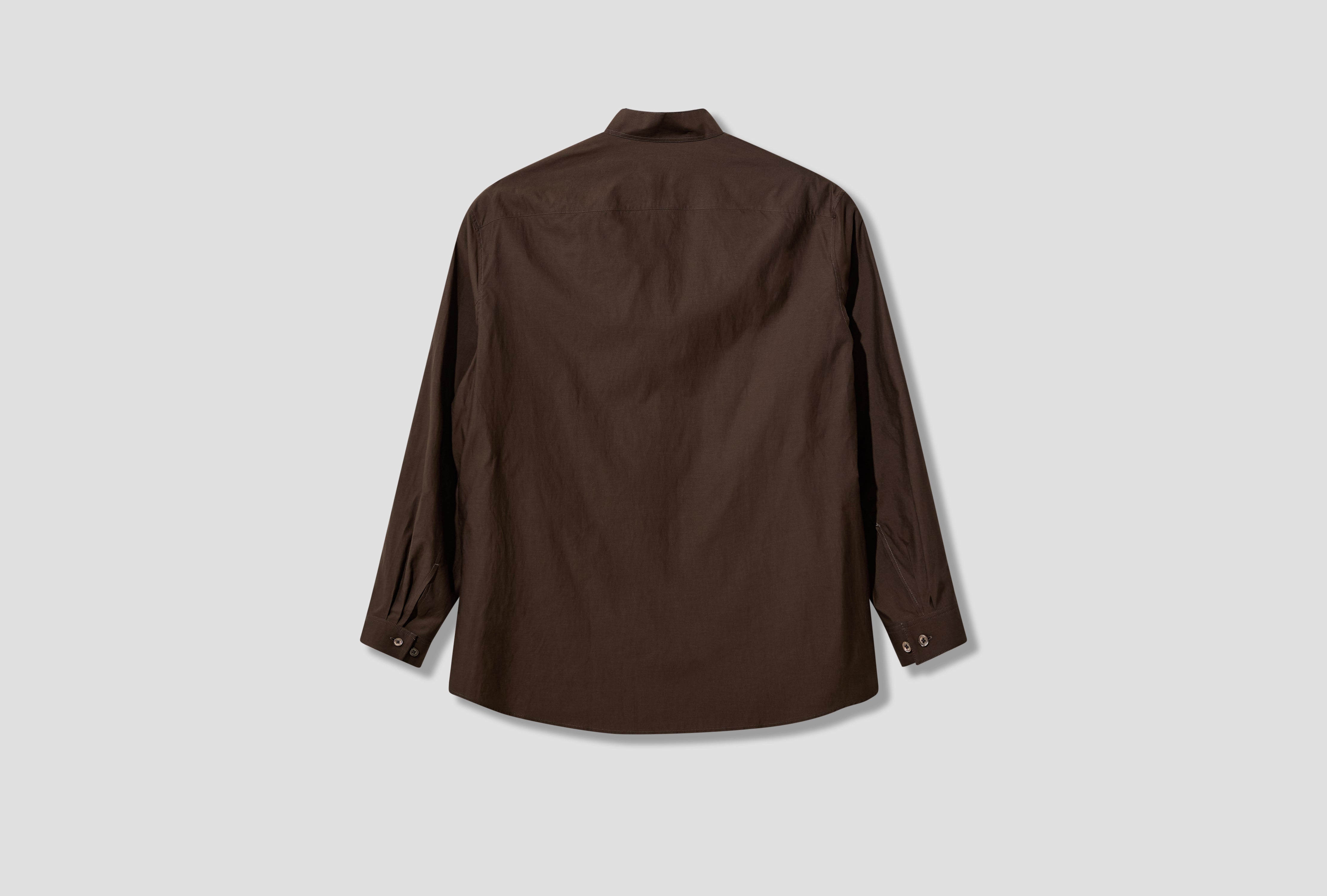 VAREUSE TOP - WASHED COTTON AND SILK BLEND Brown