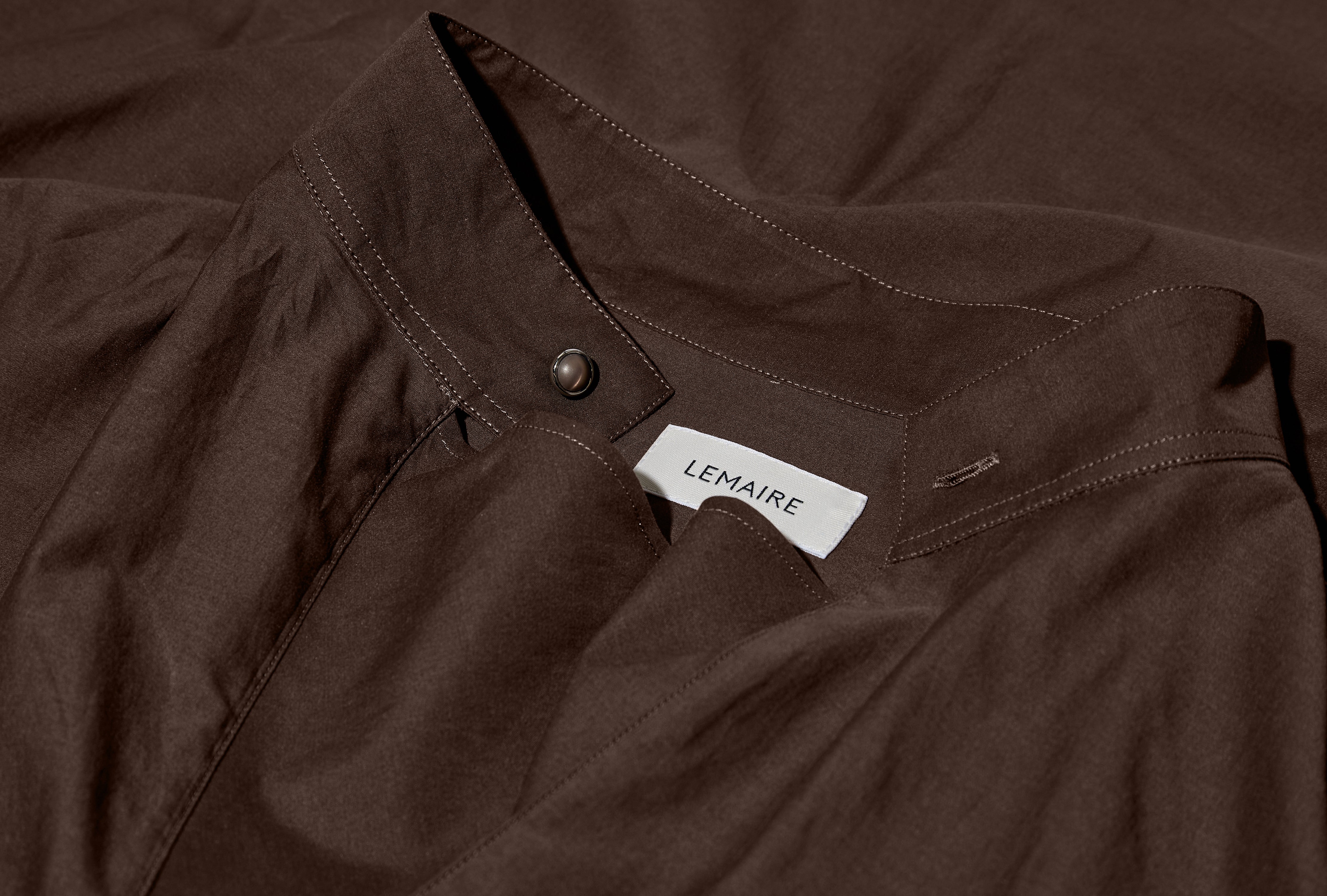 VAREUSE TOP - WASHED COTTON AND SILK BLEND Brown