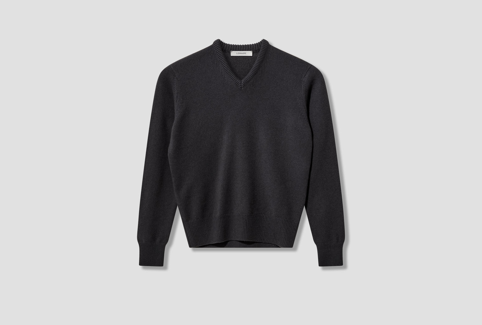 V-NECK SWEATER - CASHMERE PO0044 LK1062 Grey