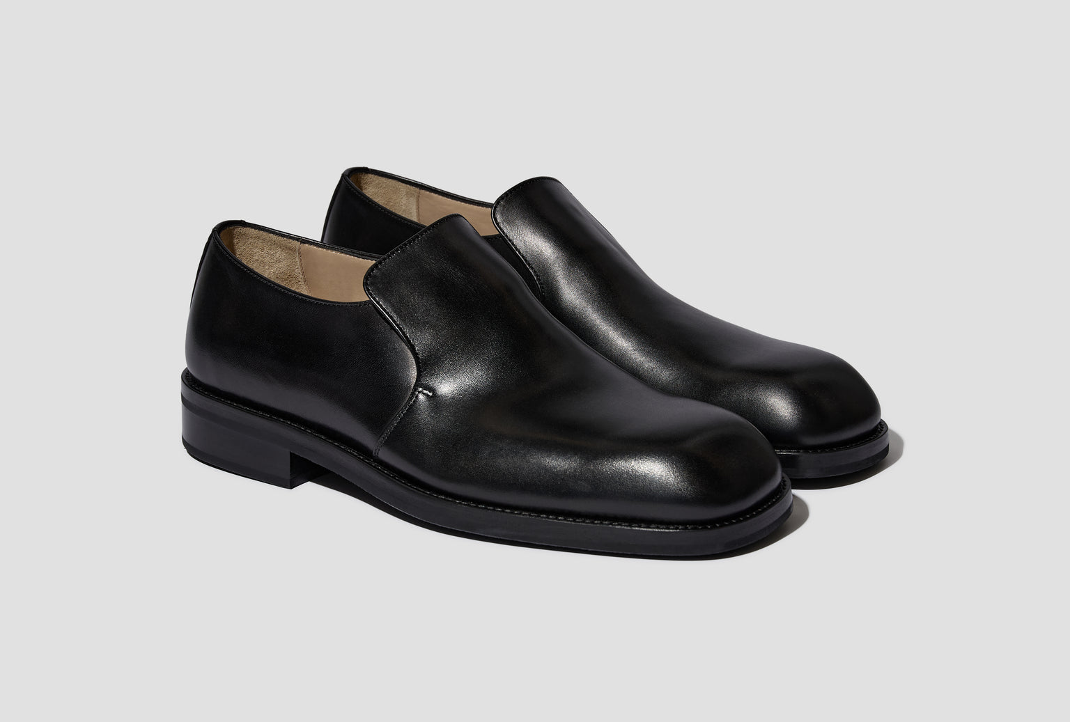 FORMAL LOAFERS - SHINY VEGETABLE-TANNED LEATHER FO0296 LL0106 Black