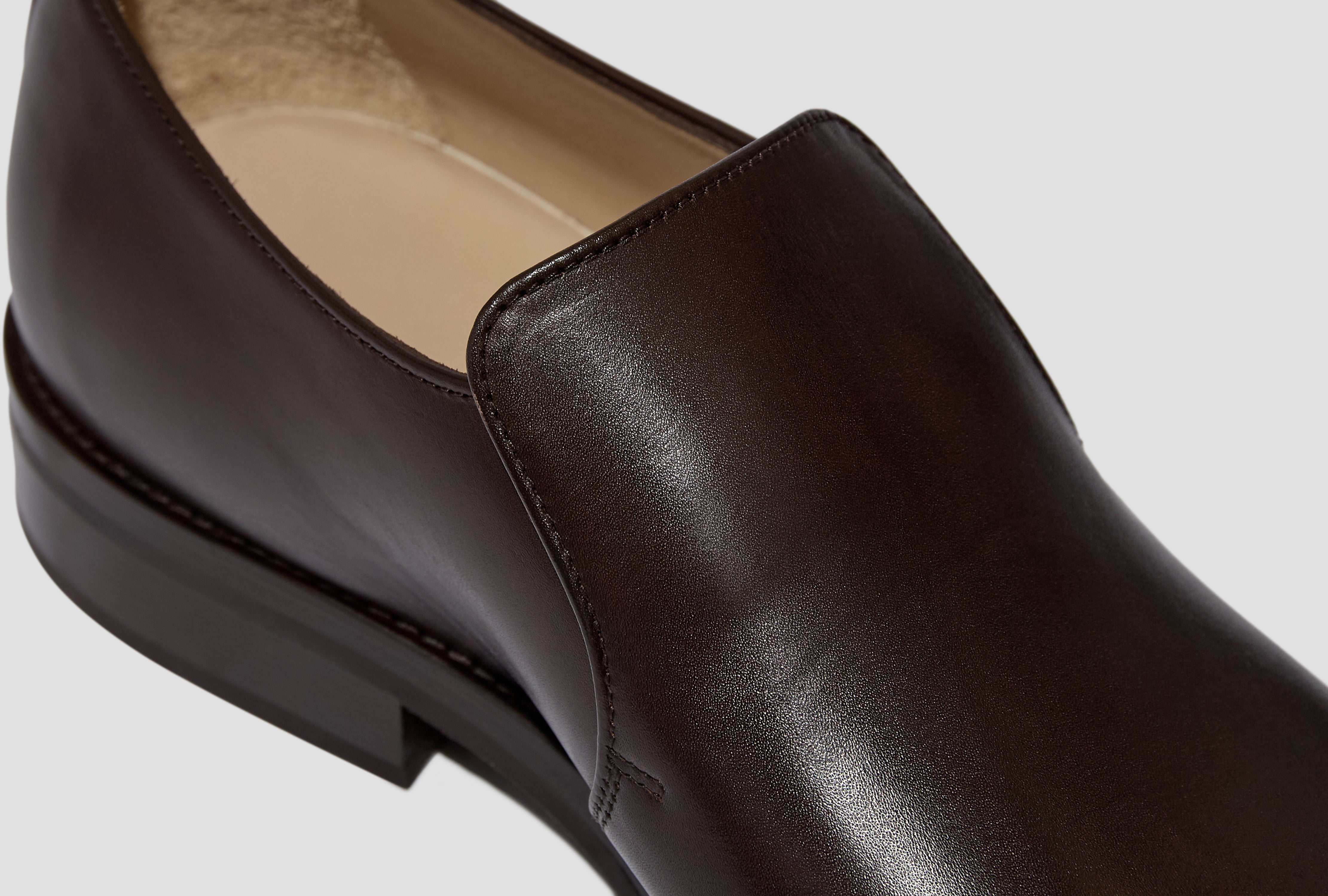 FORMAL LOAFERS - SHINY VEGETABLE-TANNED LEATHER FO0296 LL0106 Dark brown