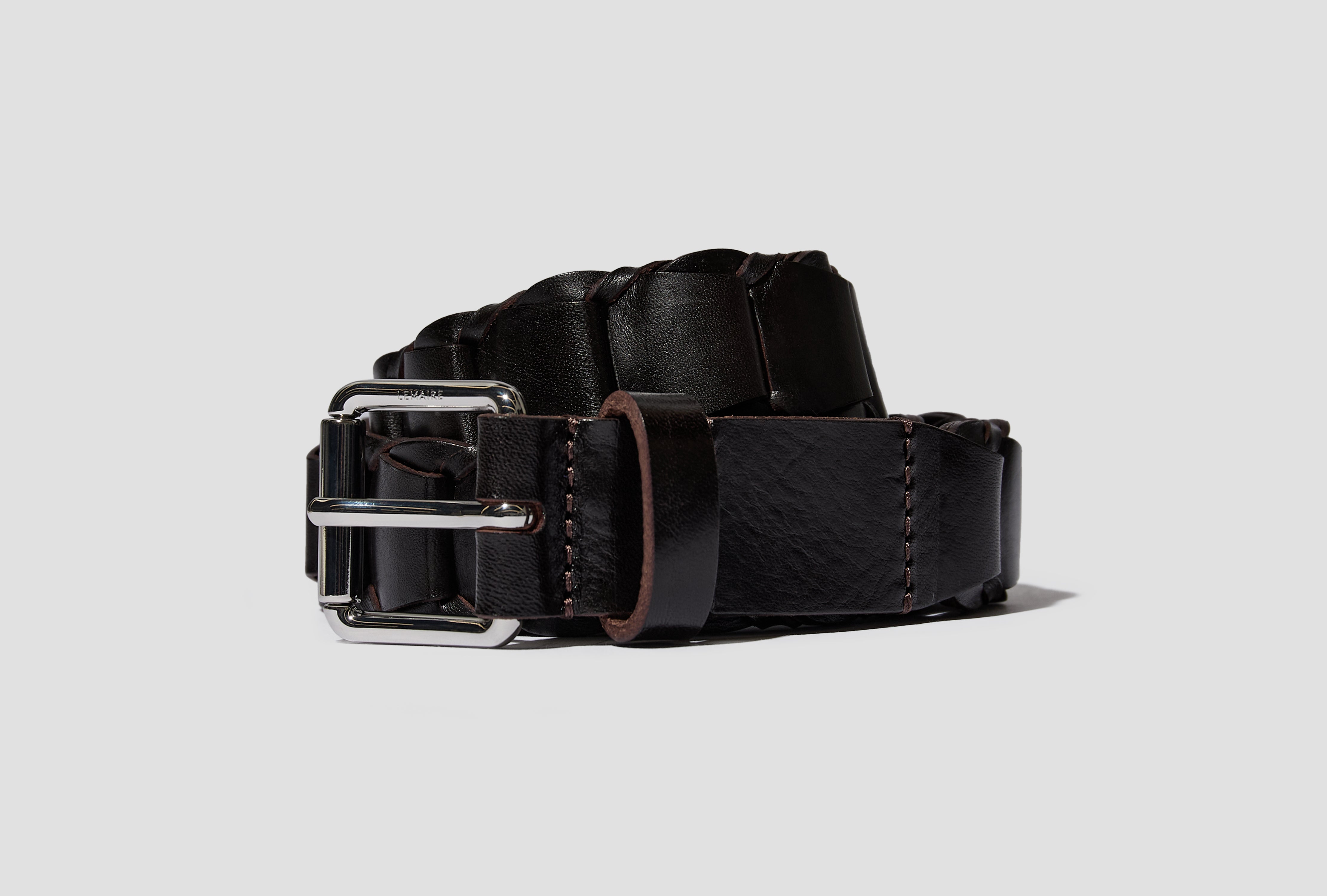 LEATHER LINK BELT 30 - VEGETABLE-TANNED LEATHER BE0007 LL0055 Dark brown