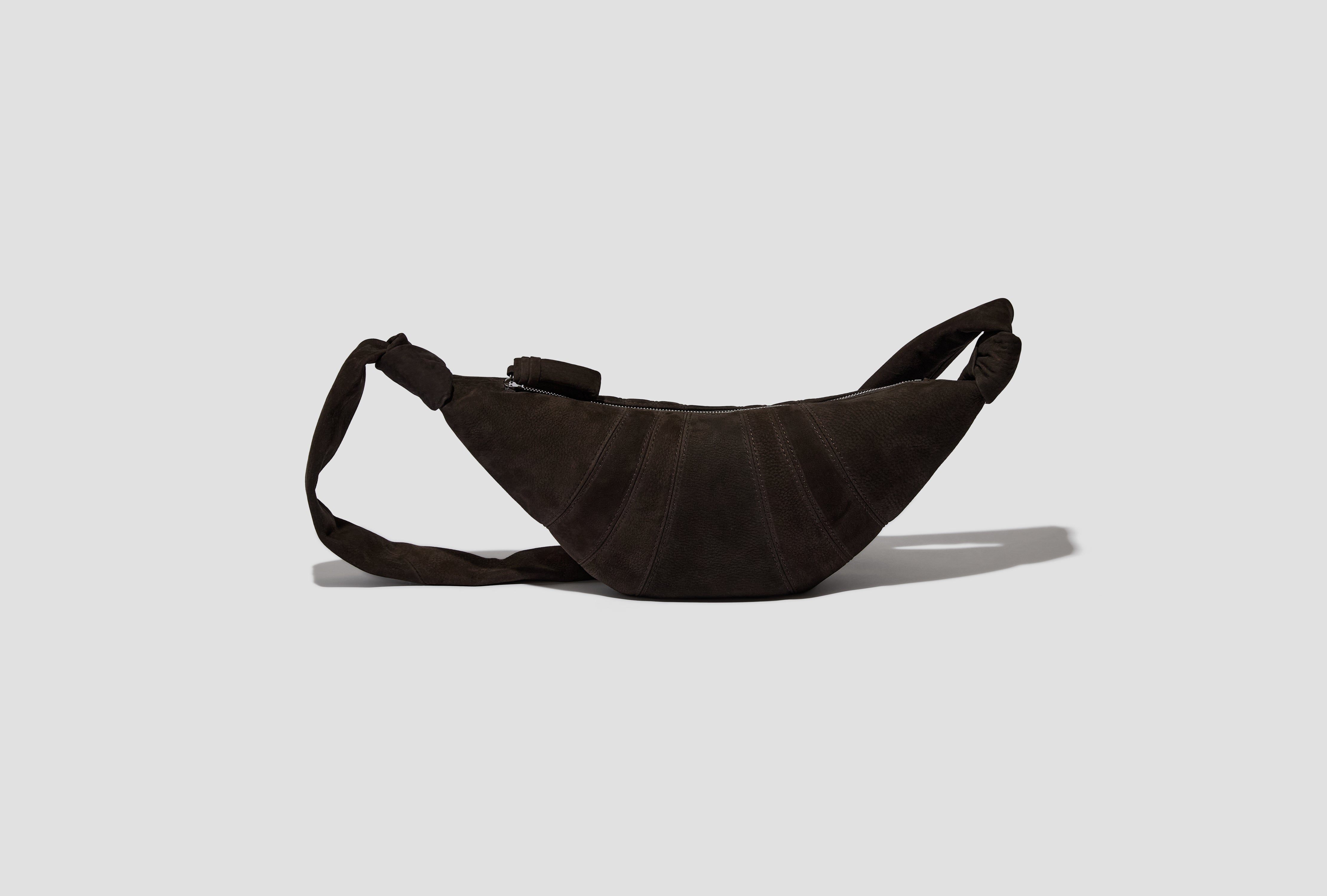 SMALL CROISSANT BAG - ALPACA NUBUCK BG0234 LL0189 Dark brown