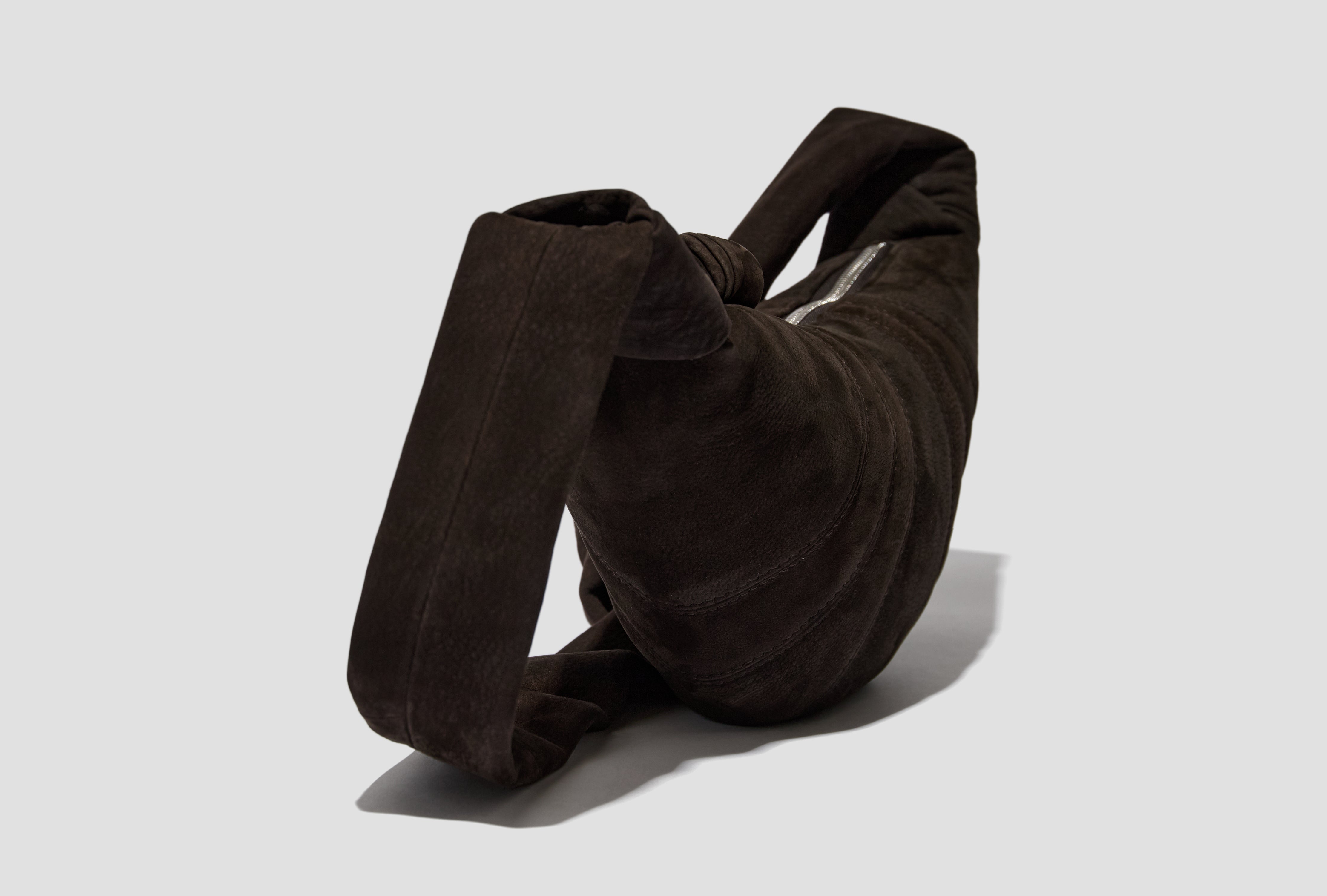 SMALL CROISSANT BAG - ALPACA NUBUCK BG0234 LL0189 Dark brown