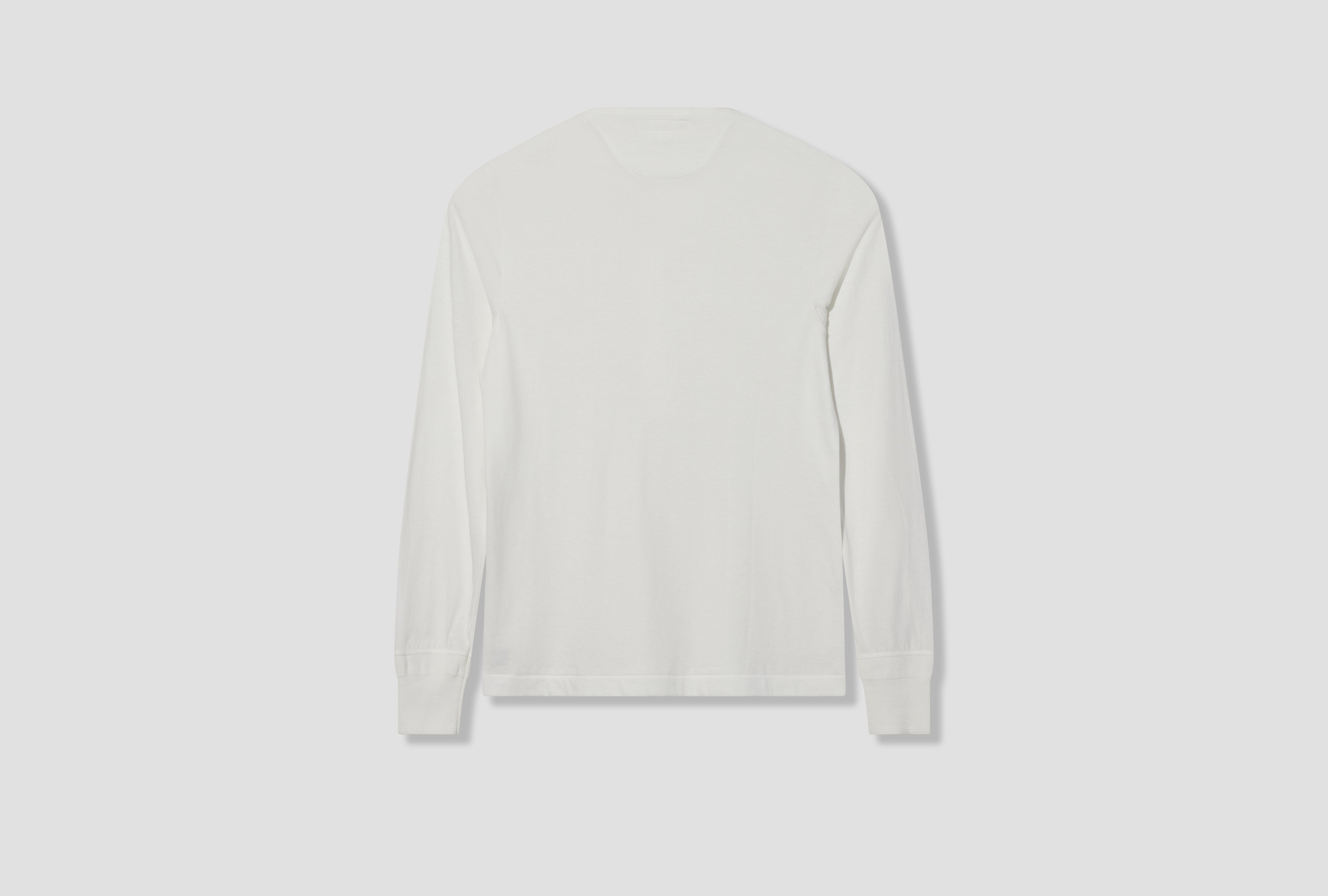 102 LOOPWHEELED MACO-IMIT LONG SLEEVE HENLEY - 4,6OZ/SQ.YD / CLASSIC FIT White