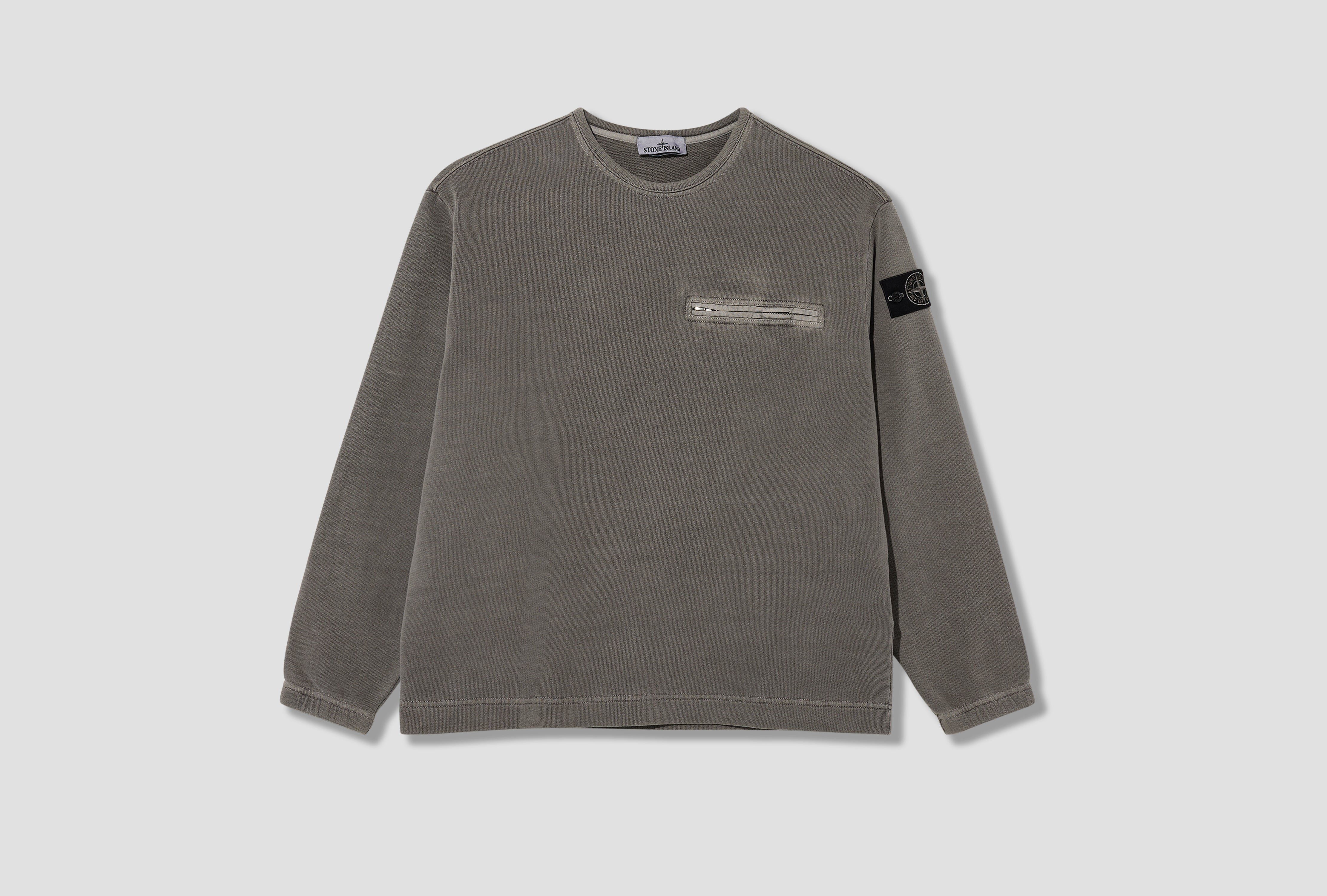 MINERAL DYED COTTON FLEECE 60% RECYCLED GARMENT DYED L2 S15 61000 28 S00T7 Grey