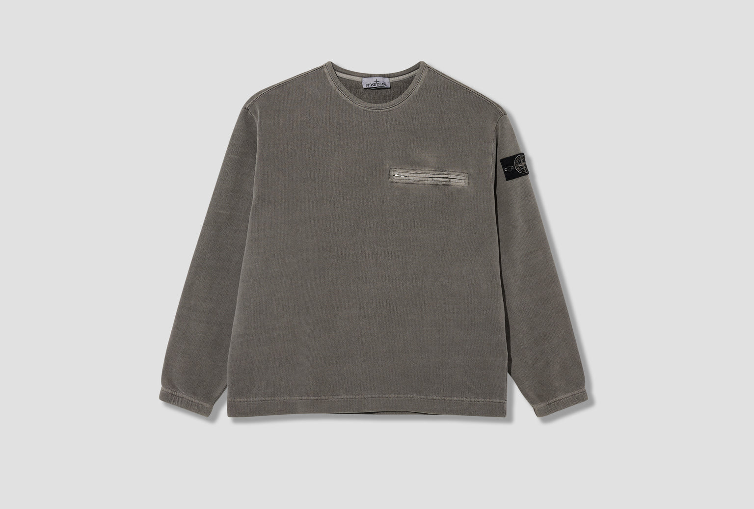 MINERAL DYED COTTON FLEECE 60% RECYCLED GARMENT DYED L2 S15 61000 28 S00T7 Grey