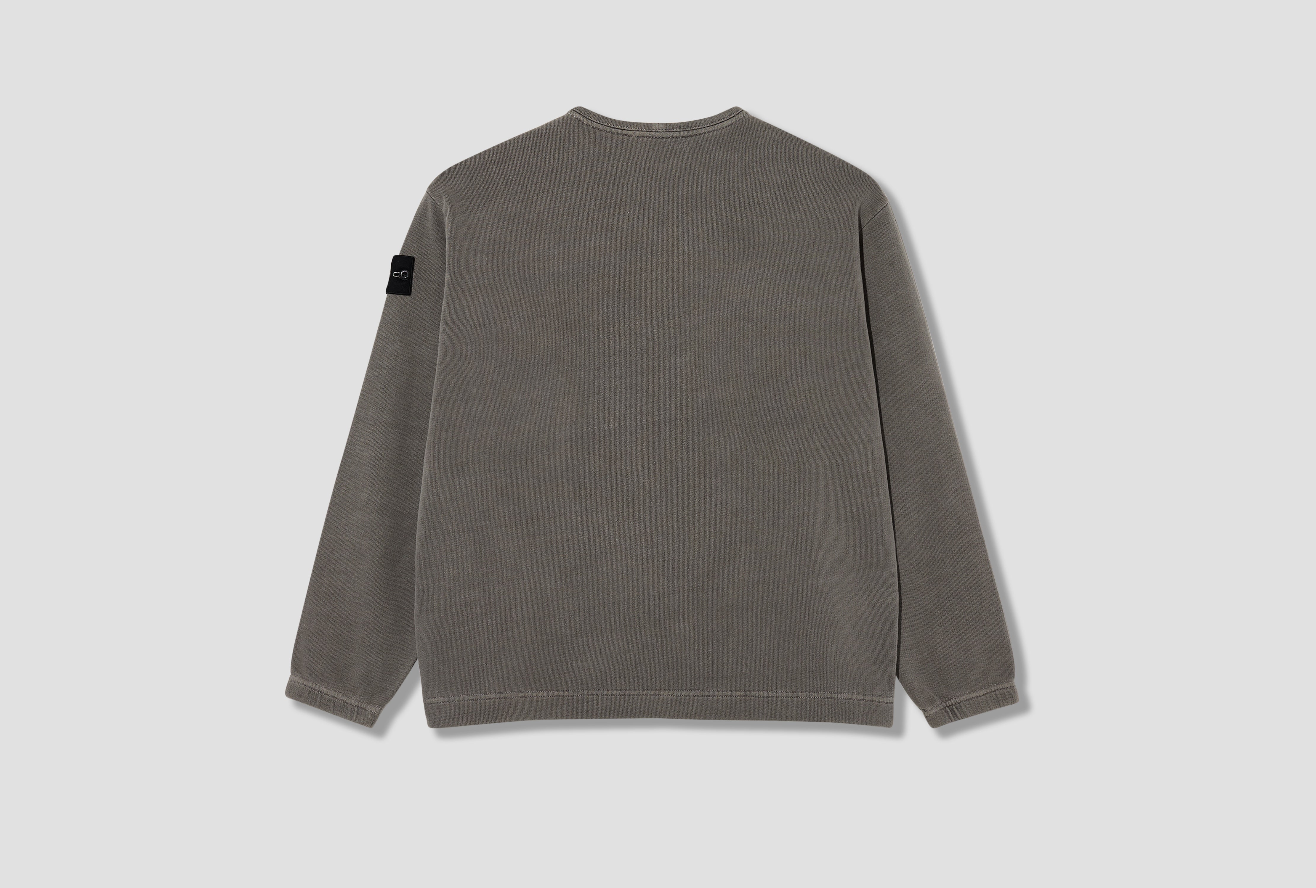 MINERAL DYED COTTON FLEECE 60% RECYCLED GARMENT DYED L2 S15 61000 28 S00T7 Grey