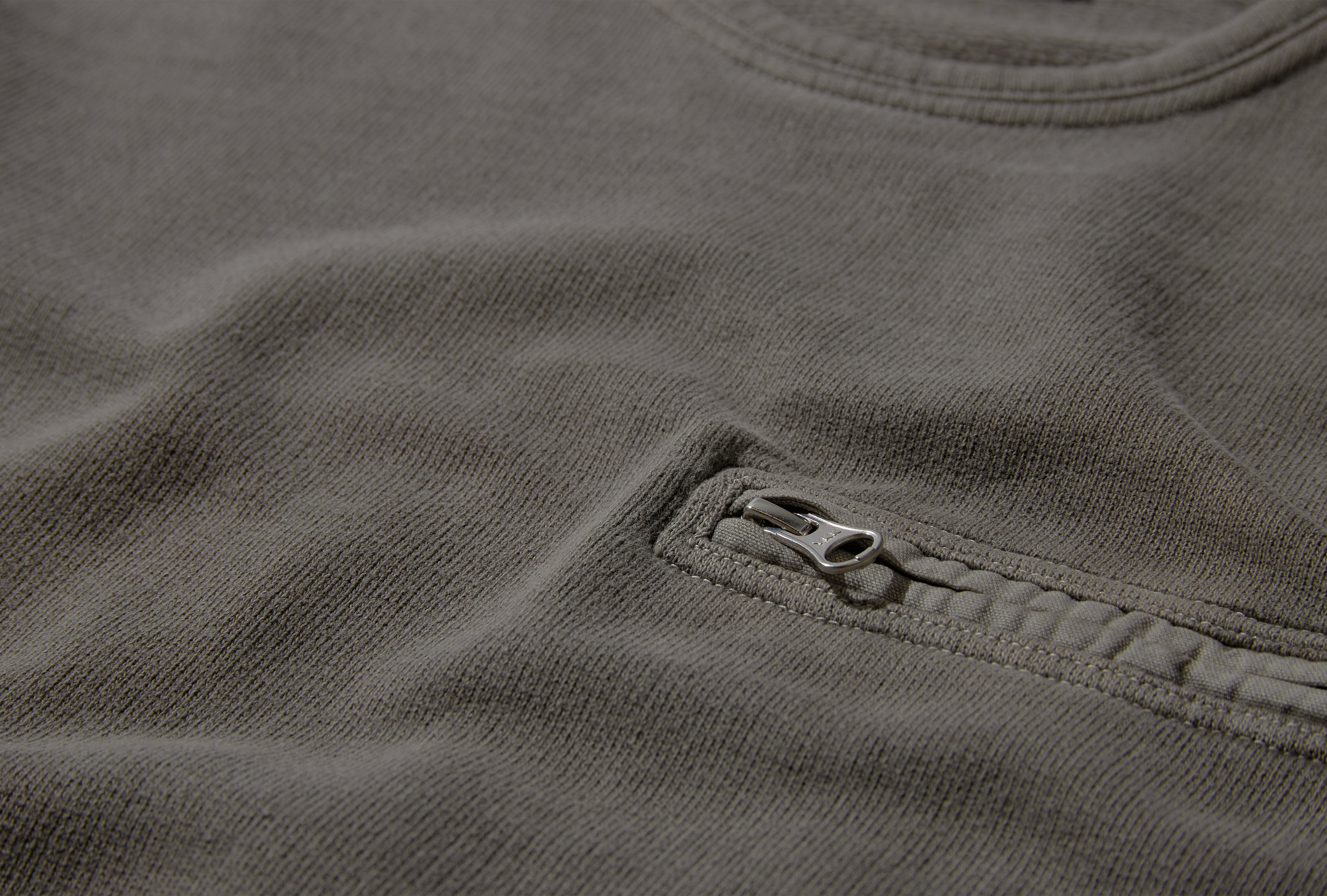 MINERAL DYED COTTON FLEECE 60% RECYCLED GARMENT DYED L2 S15 61000 28 S00T7 Grey