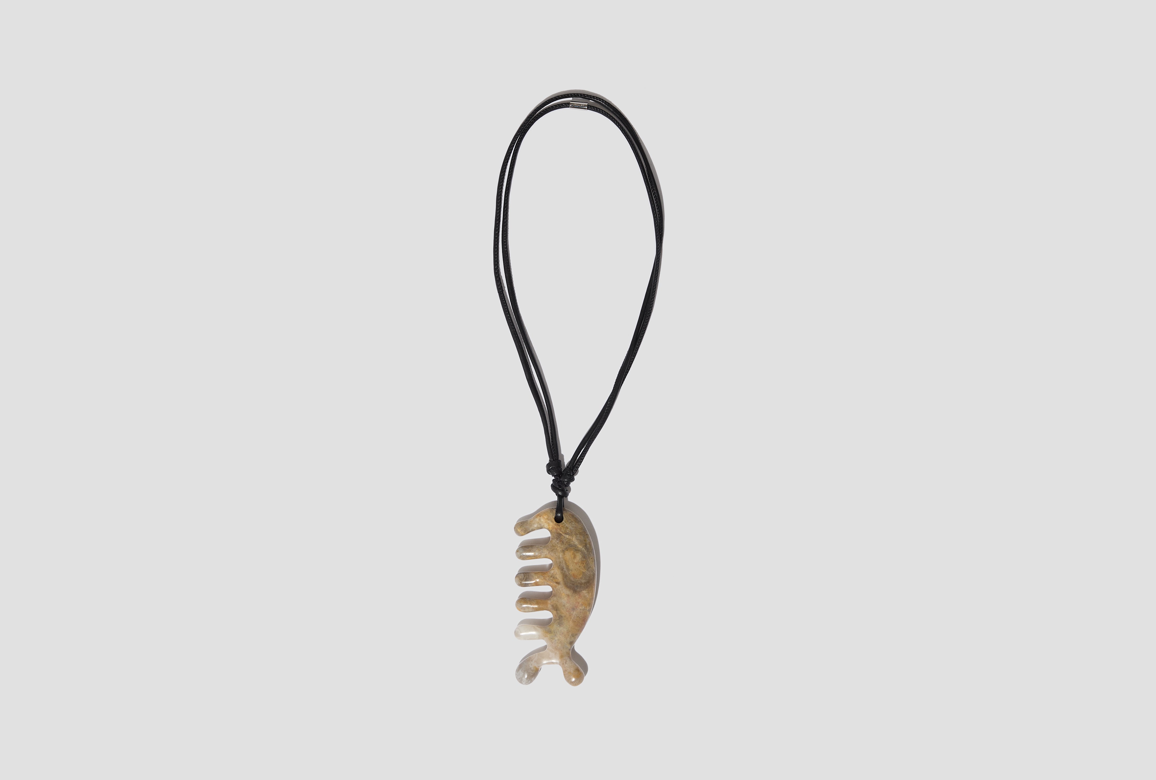 BELUGA GUA SHA NECKLACE - YELLOW JASPER DI0007 LO0169 Yellow