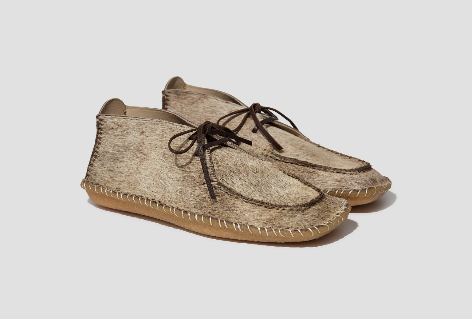 DESERT MOCCASINS - PONY-STYLE LEATHER FO0304 LL0044 Beige