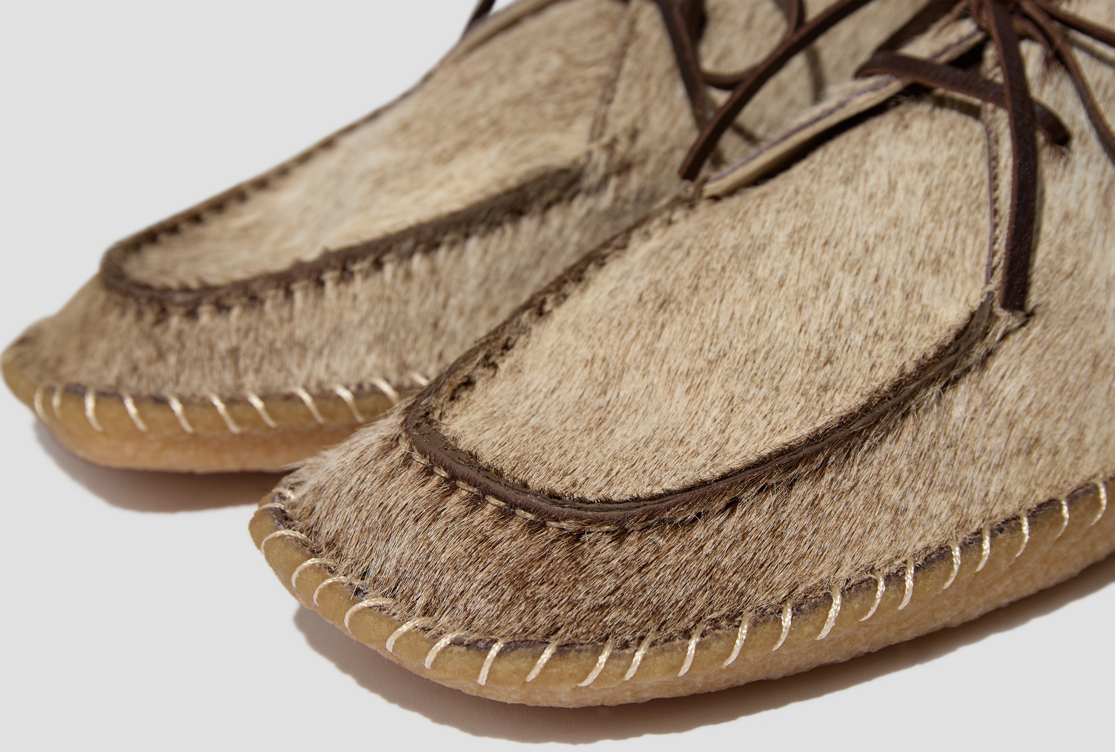 DESERT MOCCASINS - PONY-STYLE LEATHER FO0304 LL0044 Beige