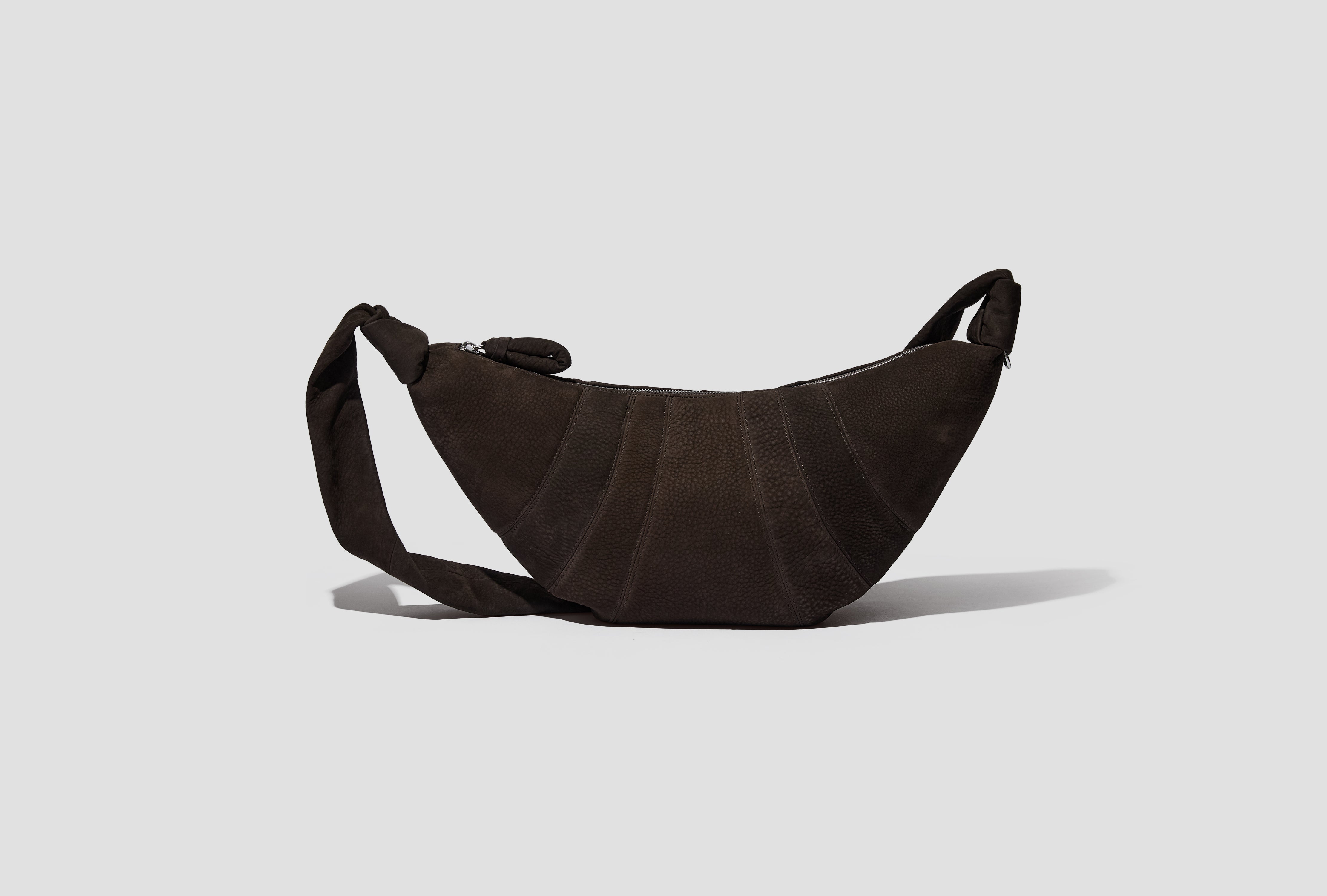 MEDIUM CROISSANT BAG - ALPACA NUBUCK BG0235 LL0189 Dark brown