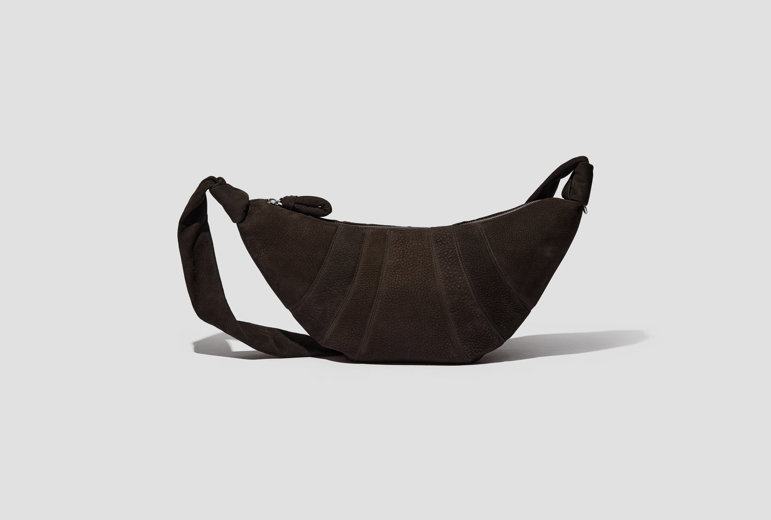 MEDIUM CROISSANT BAG - ALPACA NUBUCK BG0235 LL0189 Dark brown