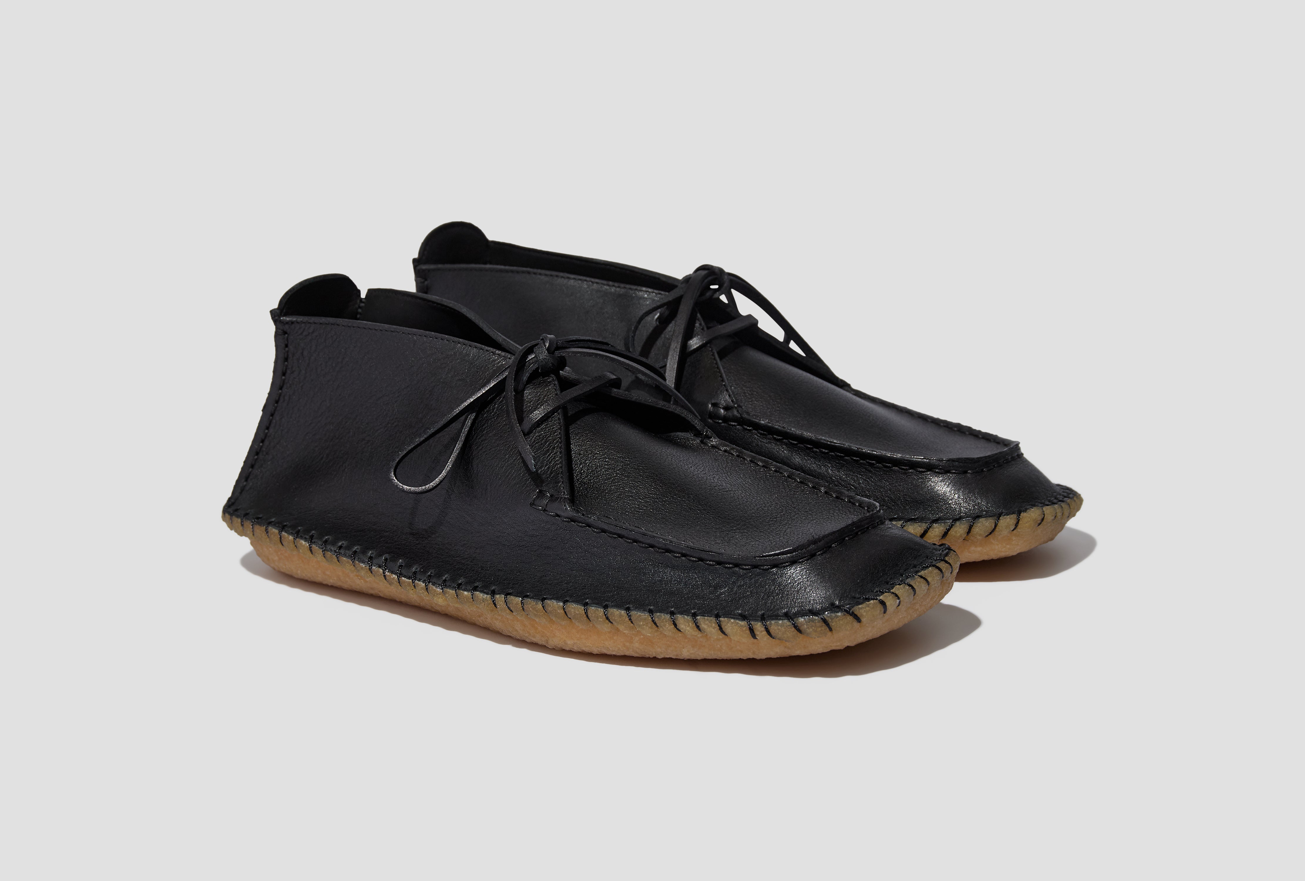 DESERT MOCCASINS - VEGETABLE-TANNED LEATHER FO0304 LL0257 Black