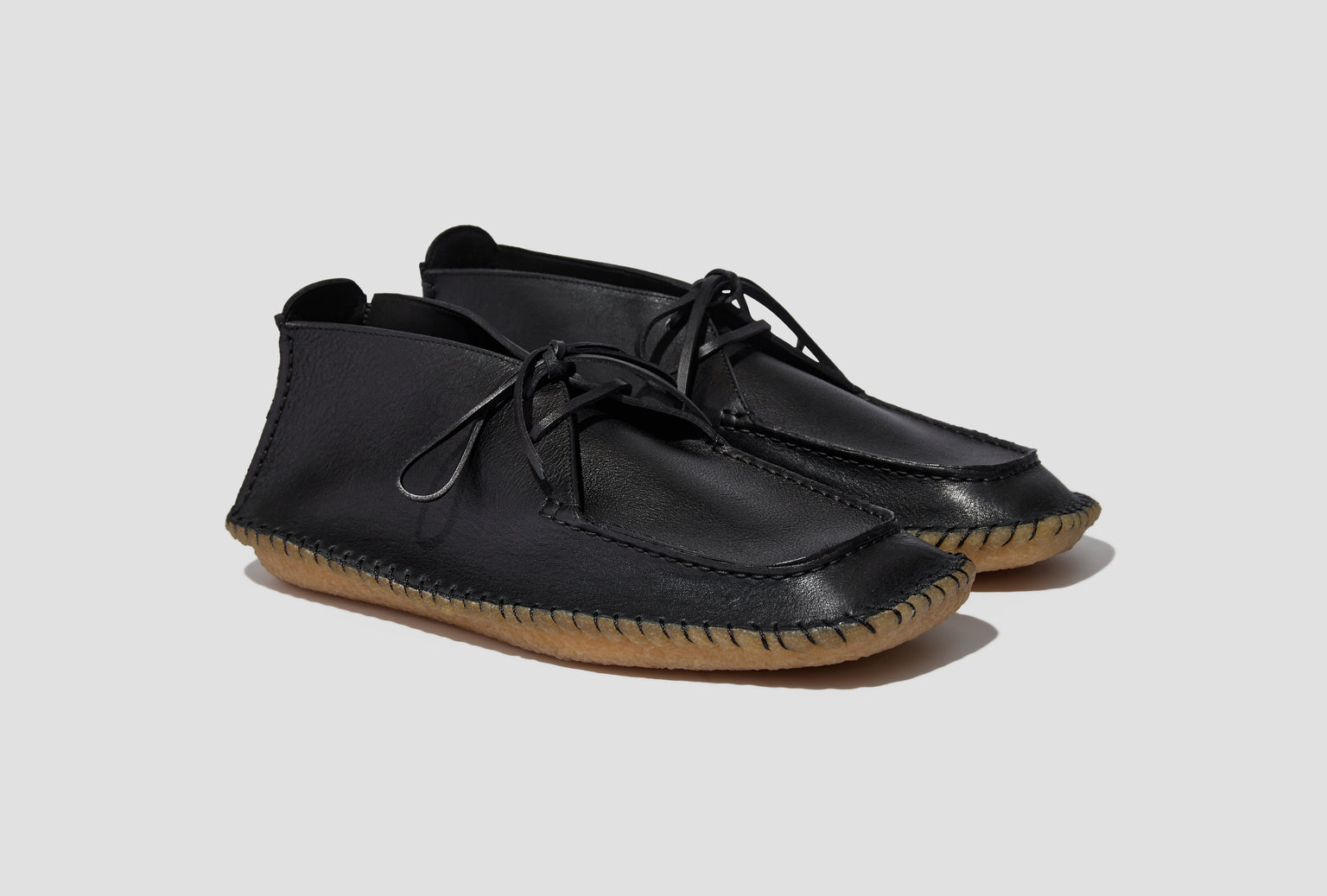 DESERT MOCCASINS - VEGETABLE-TANNED LEATHER FO0304 LL0257 Black