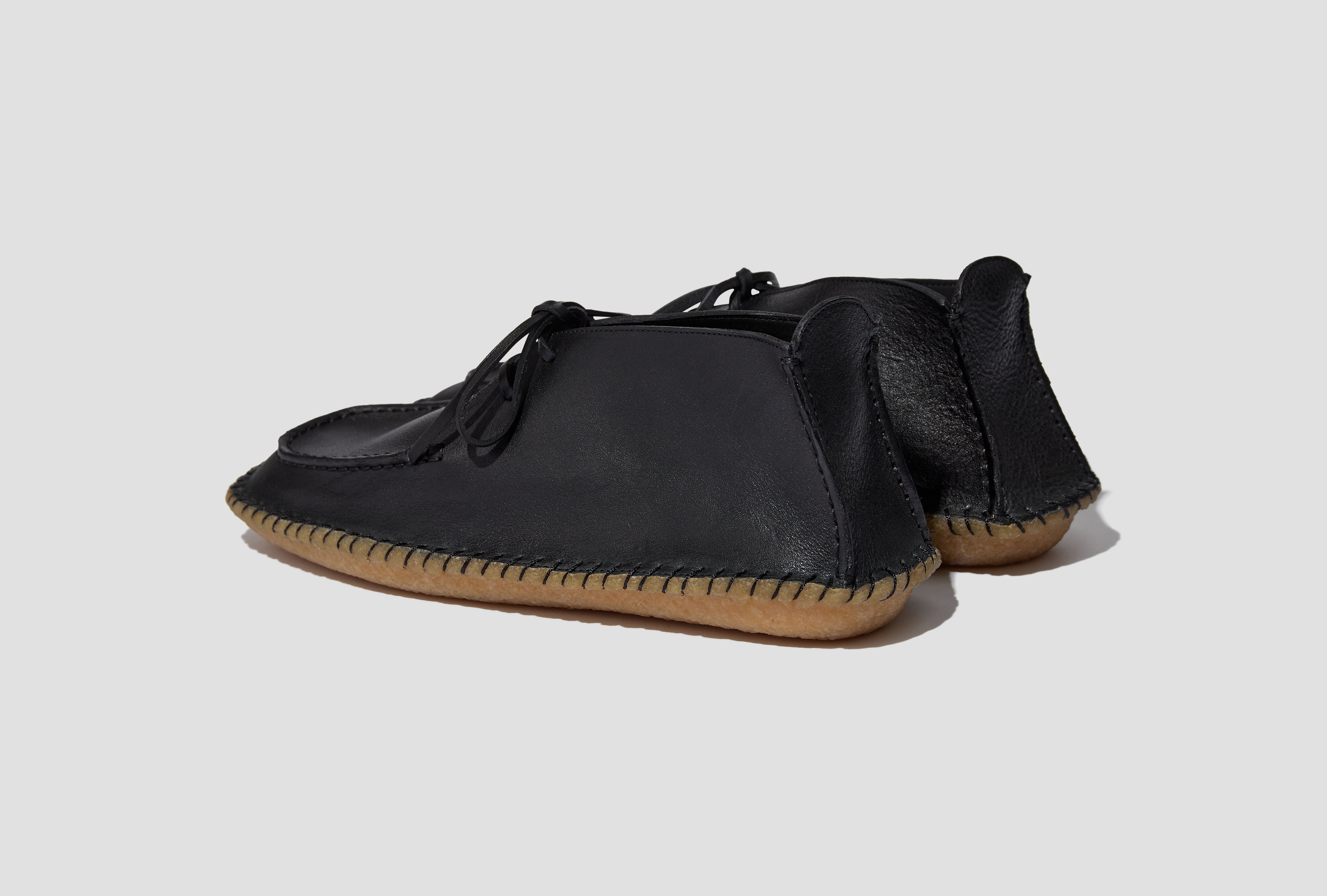 DESERT MOCCASINS - VEGETABLE-TANNED LEATHER FO0304 LL0257 Black