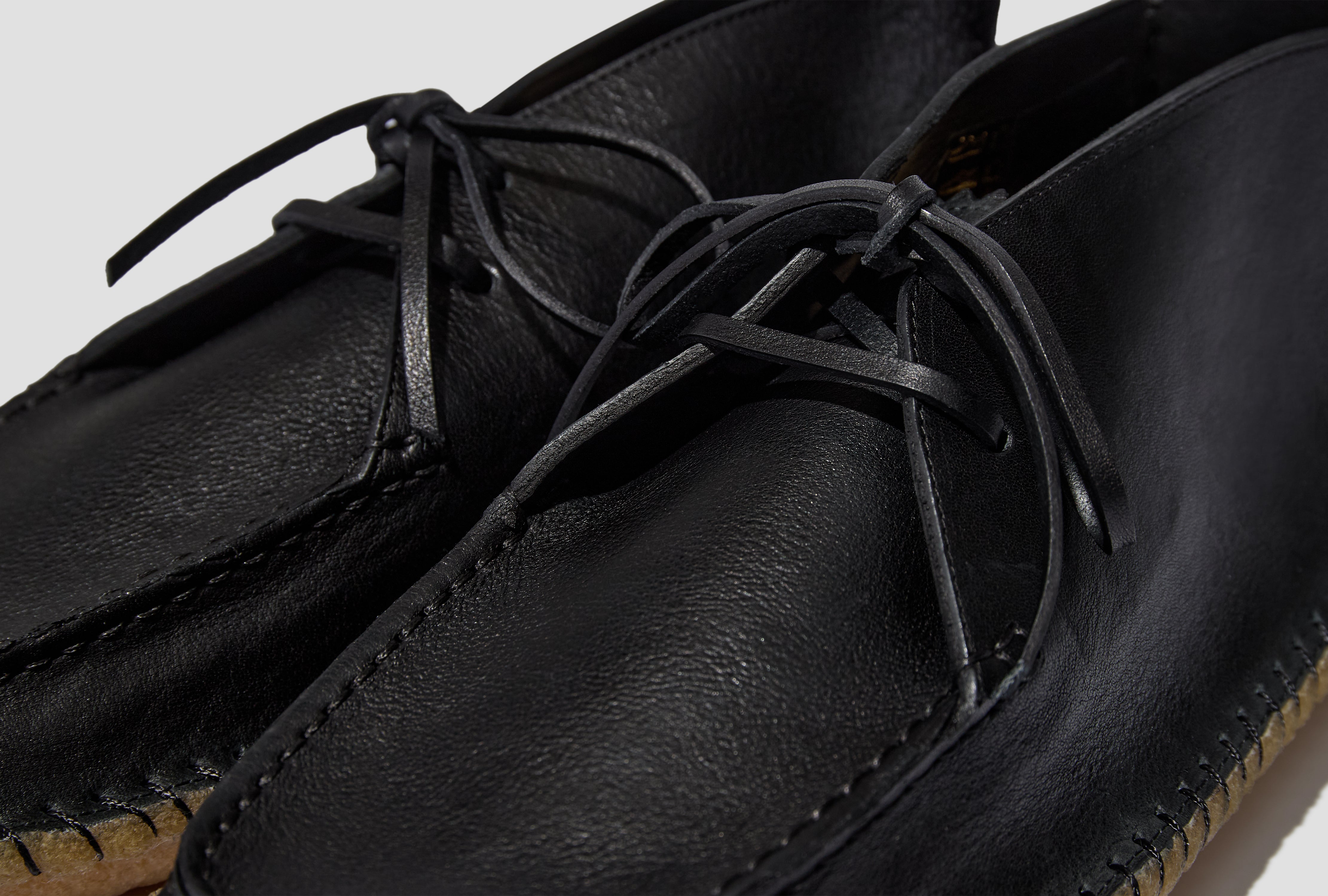 DESERT MOCCASINS - VEGETABLE-TANNED LEATHER FO0304 LL0257 Black