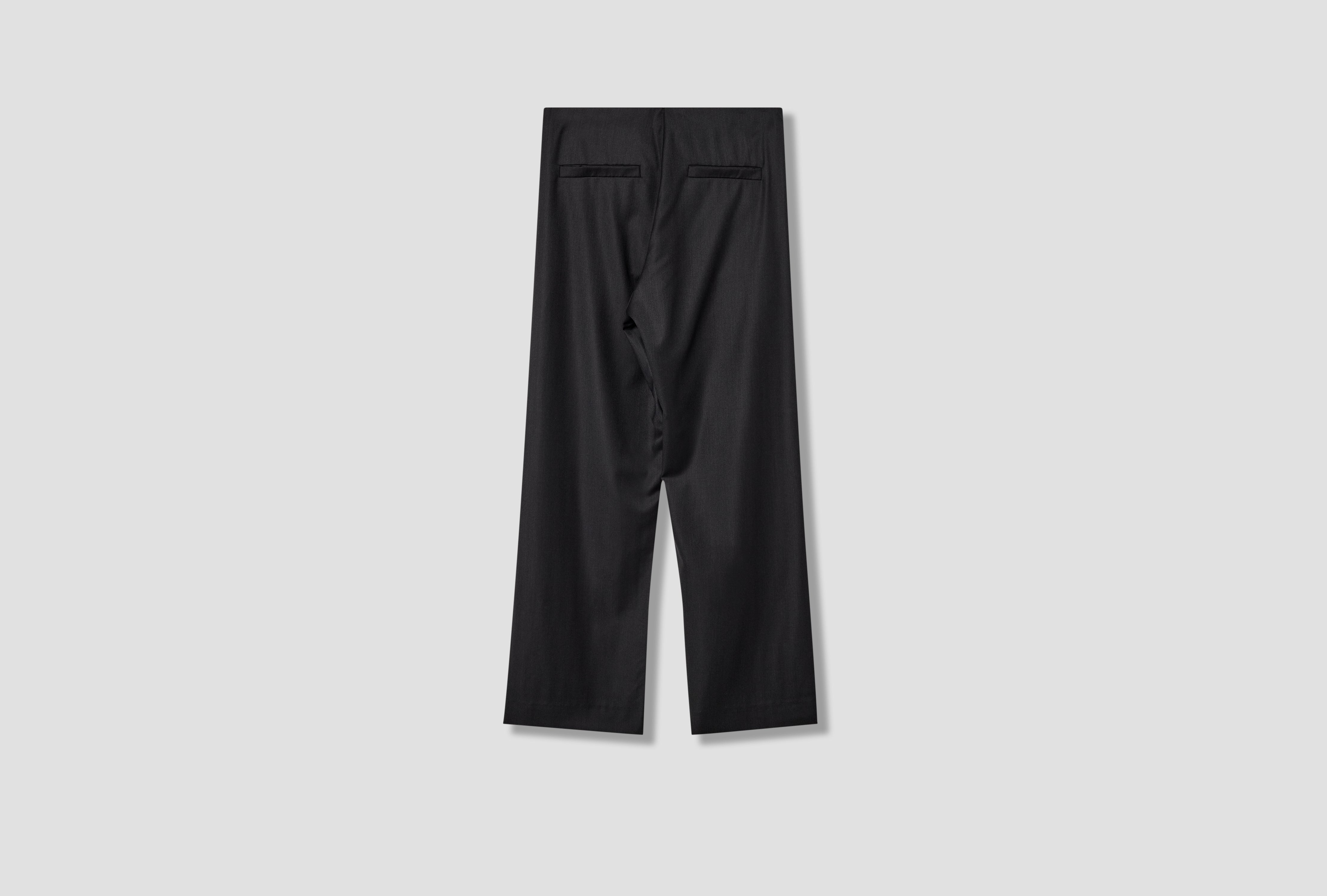 NO.343 FINE WOOL PLEATED TROUSERS S19-343 Black