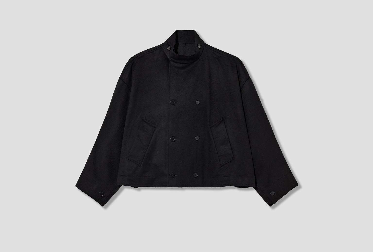 NO.286 HEAVY WOOL CROPPED OVERSIZED JACKET S15-286 Black