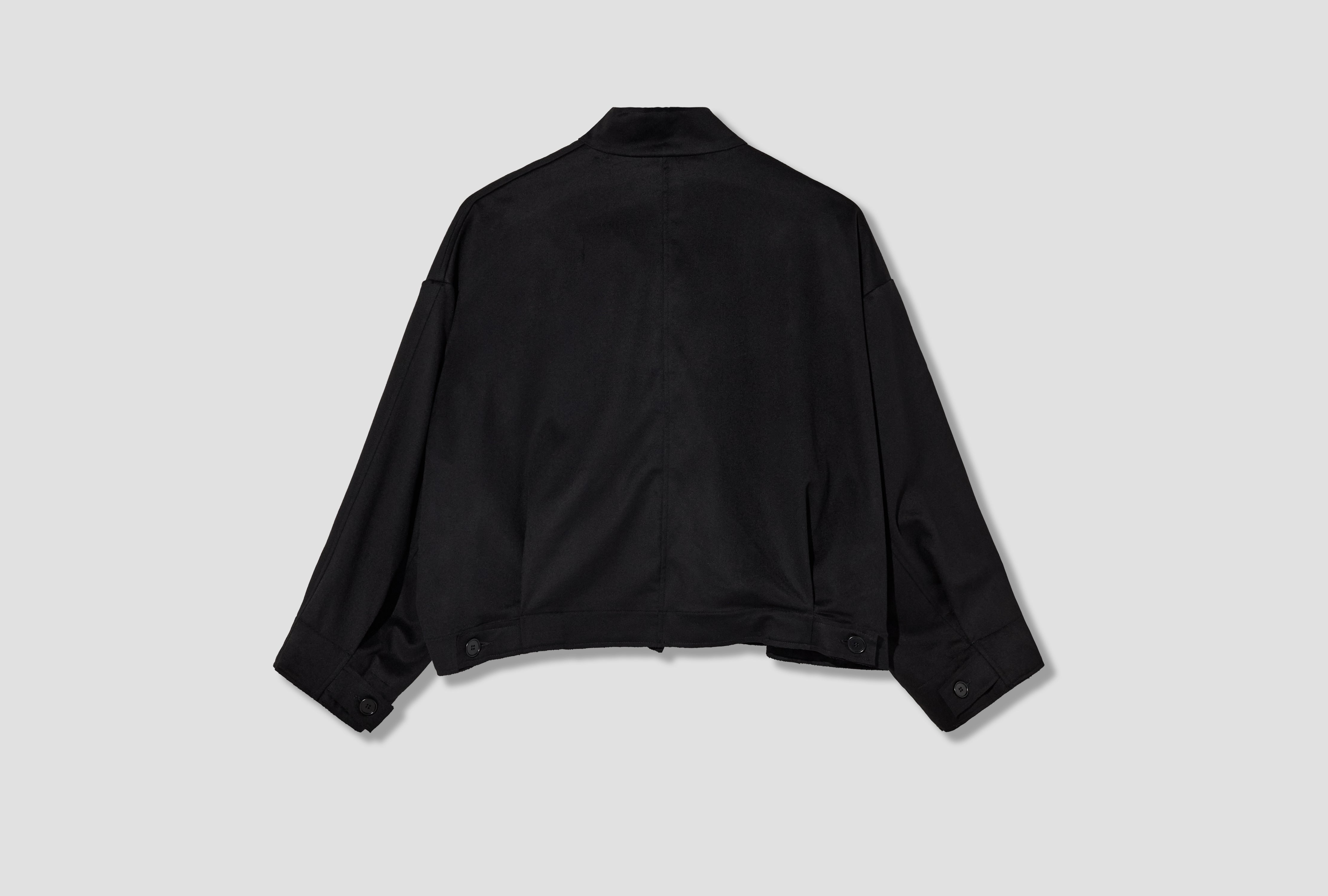 NO.286 HEAVY WOOL CROPPED OVERSIZED JACKET S15-286 Black