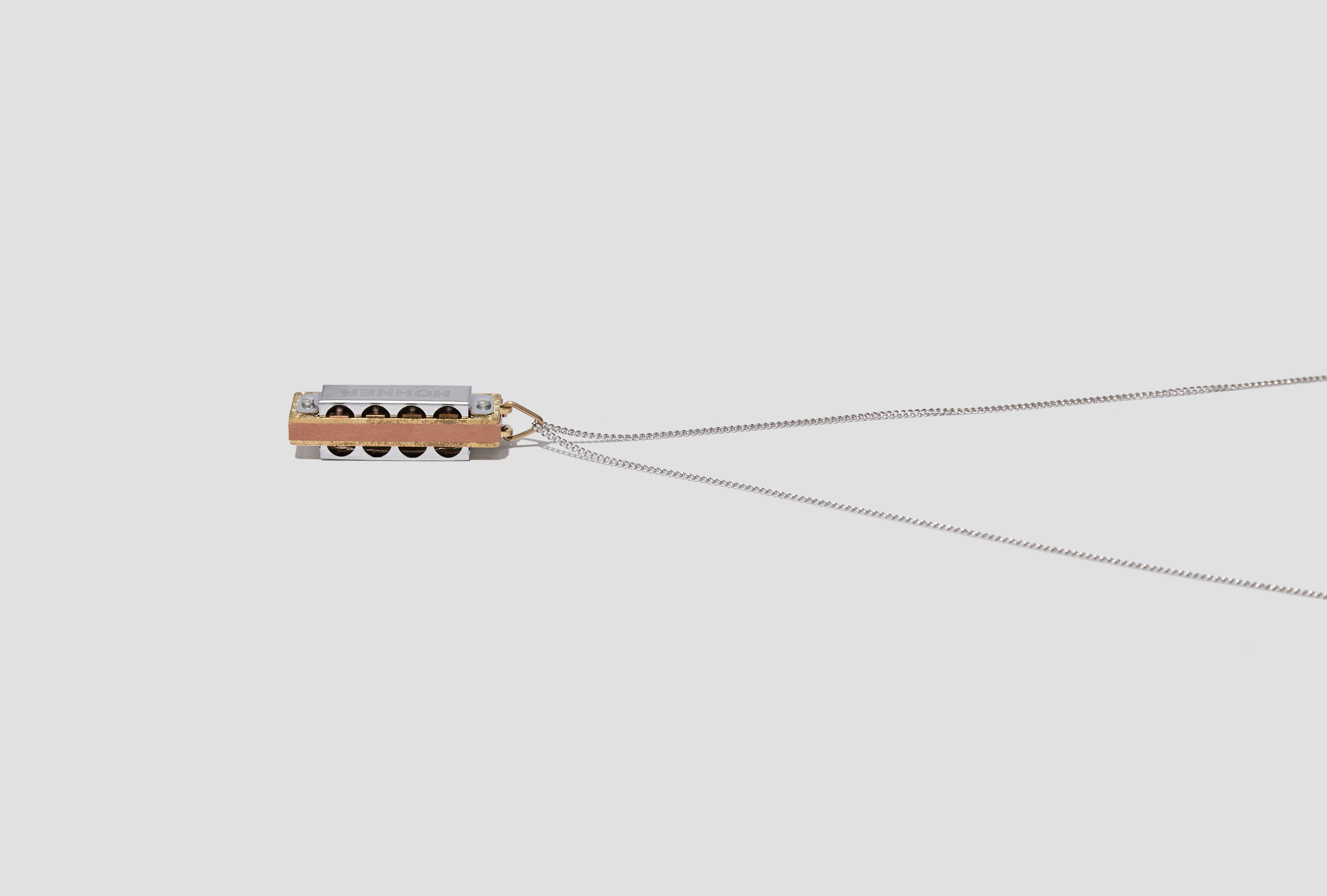 HARMONICA NECKLACE - RHODIUM SILVER JW0034 LO0042 Silver