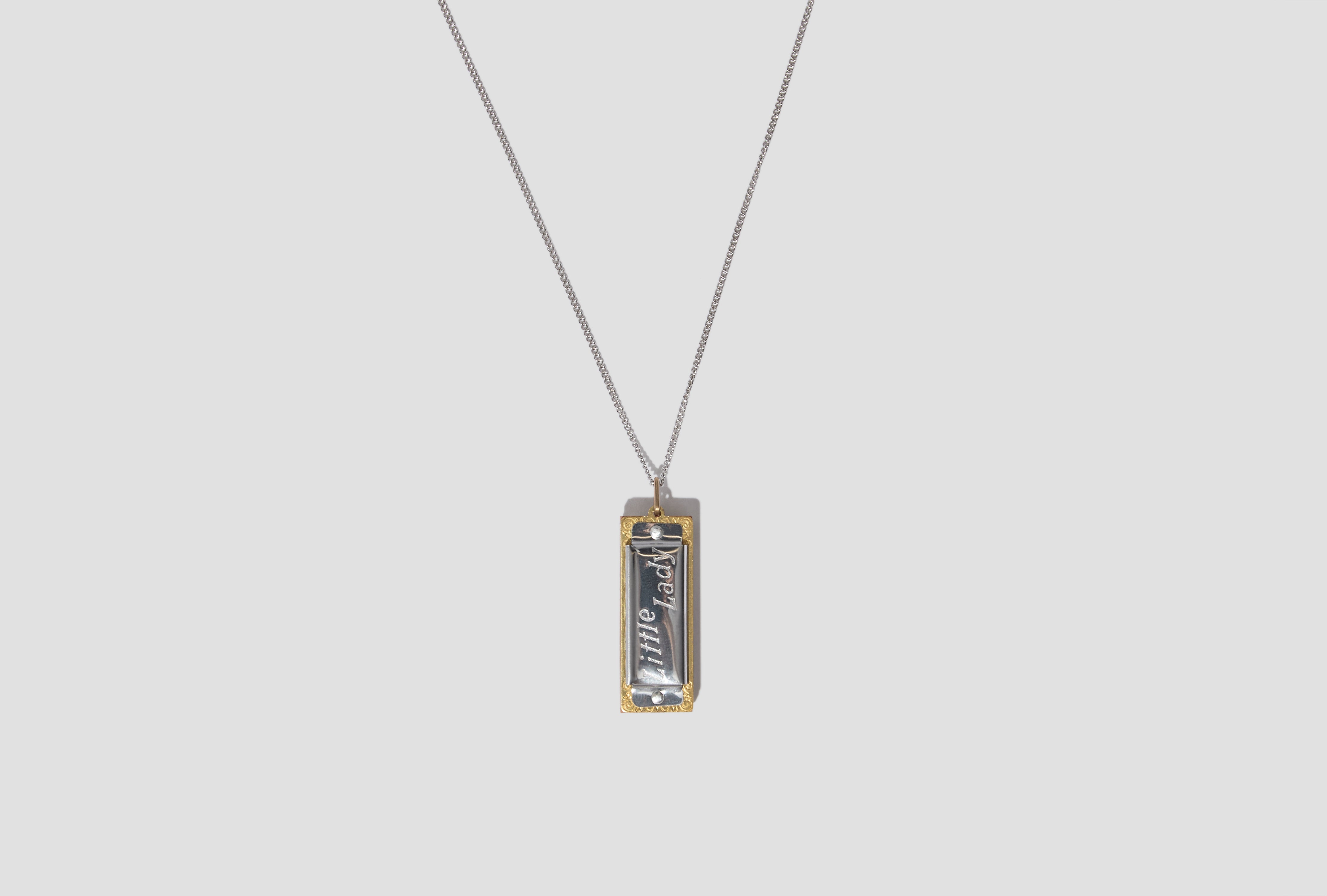 HARMONICA NECKLACE - RHODIUM SILVER JW0034 LO0042 Silver