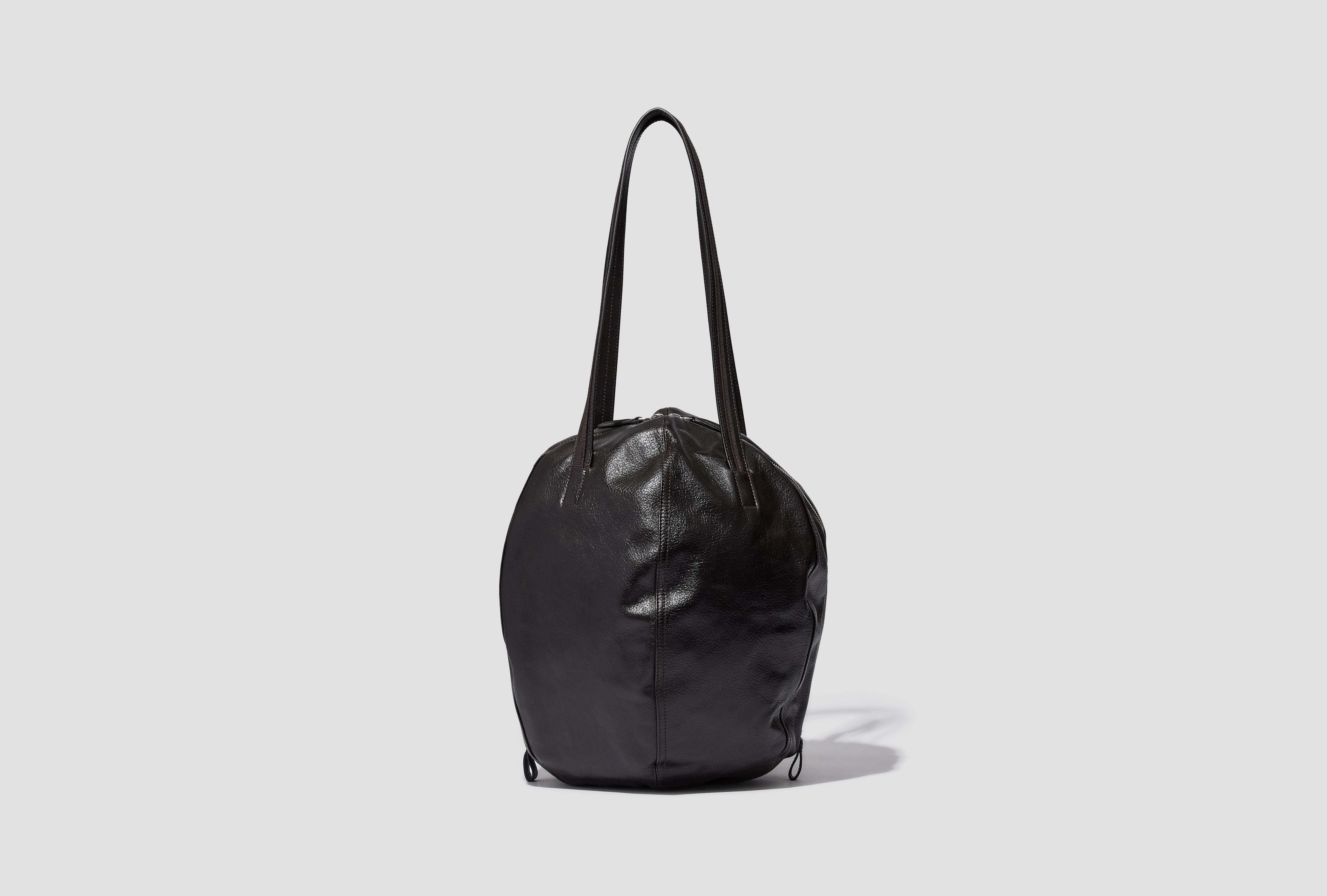 HOBO HELMET BAG - GRAINED PAPER LEATHER BG0249 LL0252 Dark brown