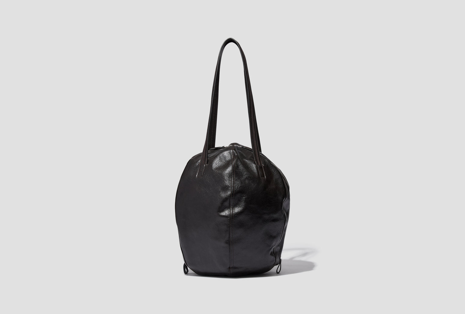 HOBO HELMET BAG - GRAINED PAPER LEATHER BG0249 LL0252 Dark brown