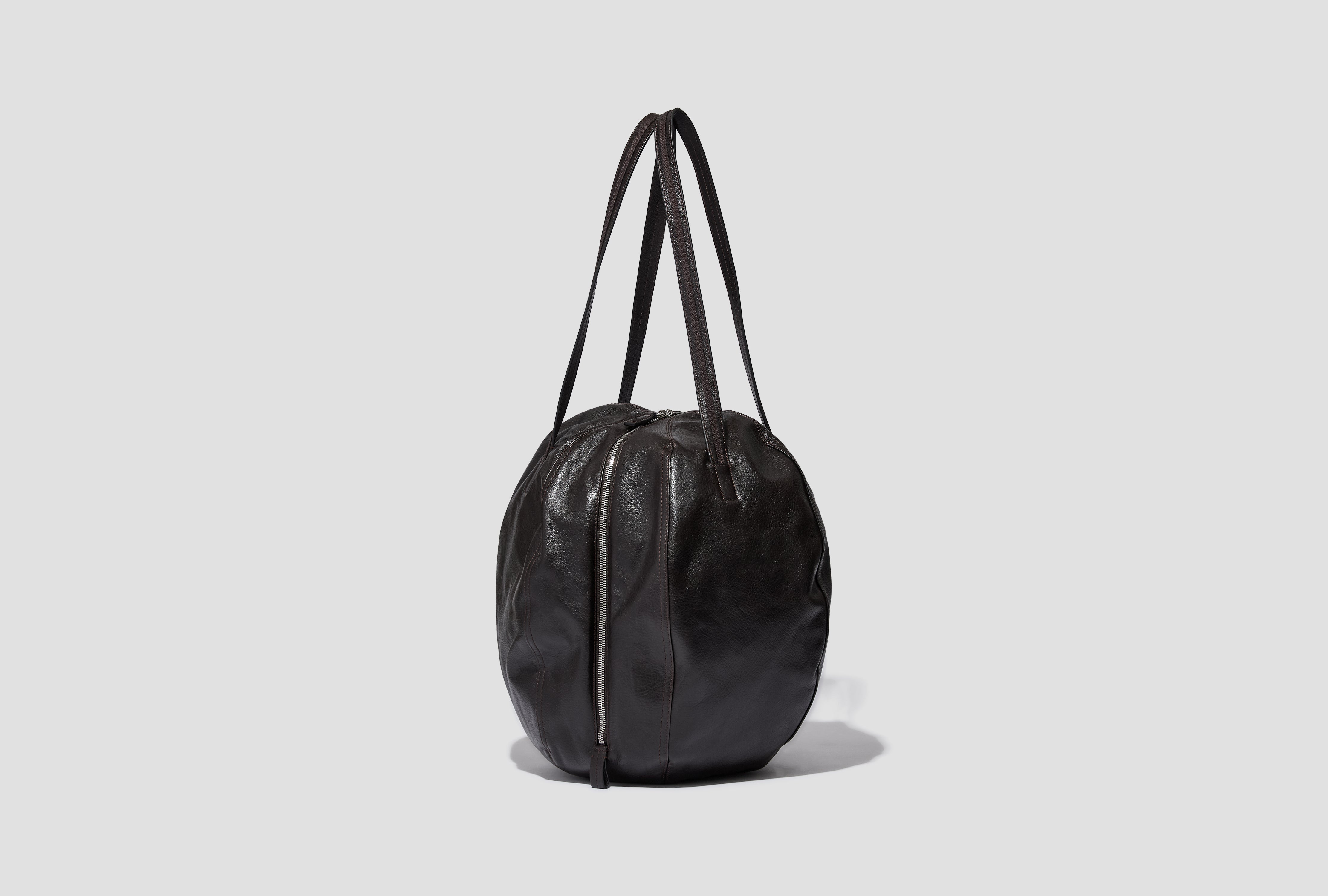 HOBO HELMET BAG - GRAINED PAPER LEATHER BG0249 LL0252 Dark brown