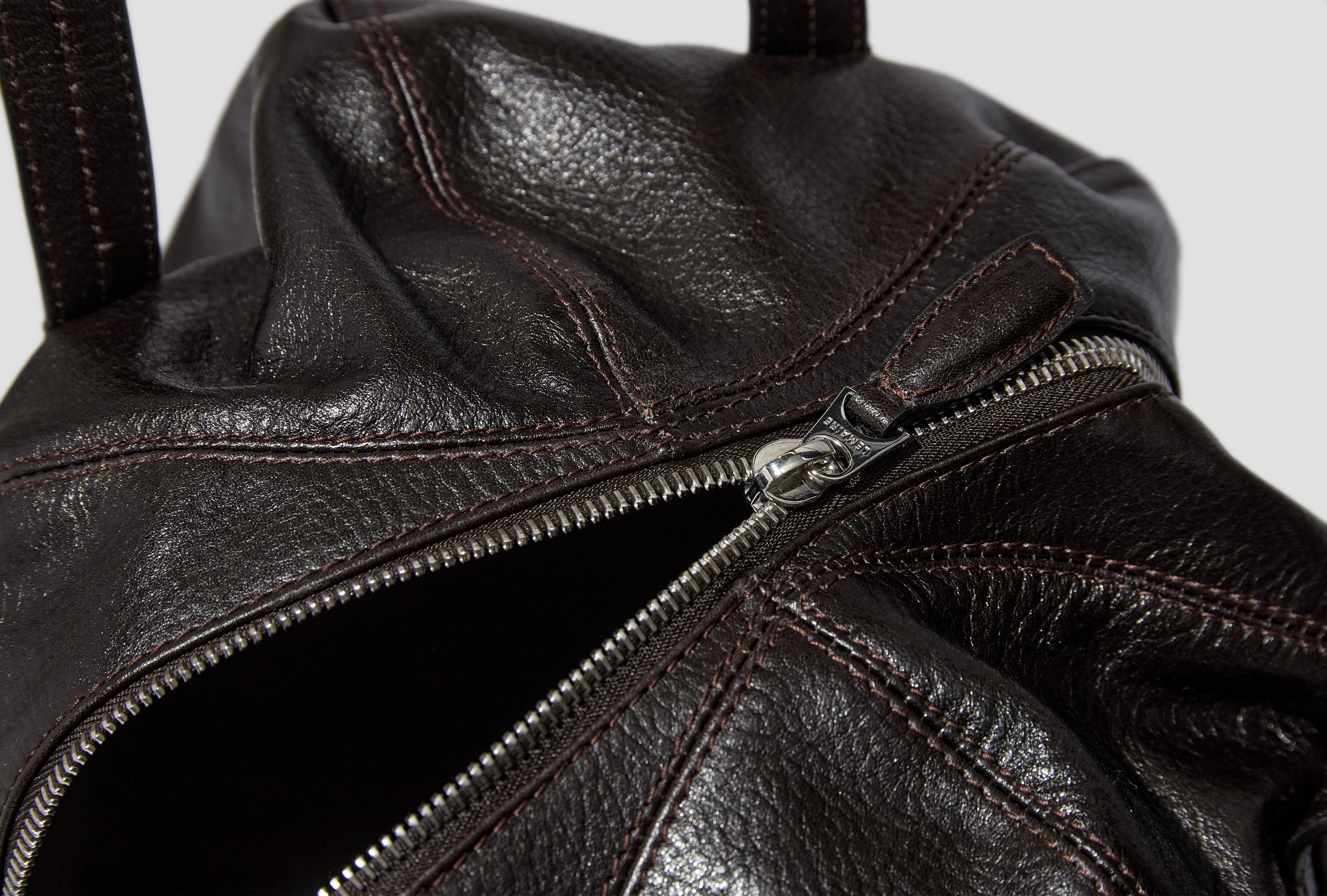HOBO HELMET BAG - GRAINED PAPER LEATHER BG0249 LL0252 Dark brown