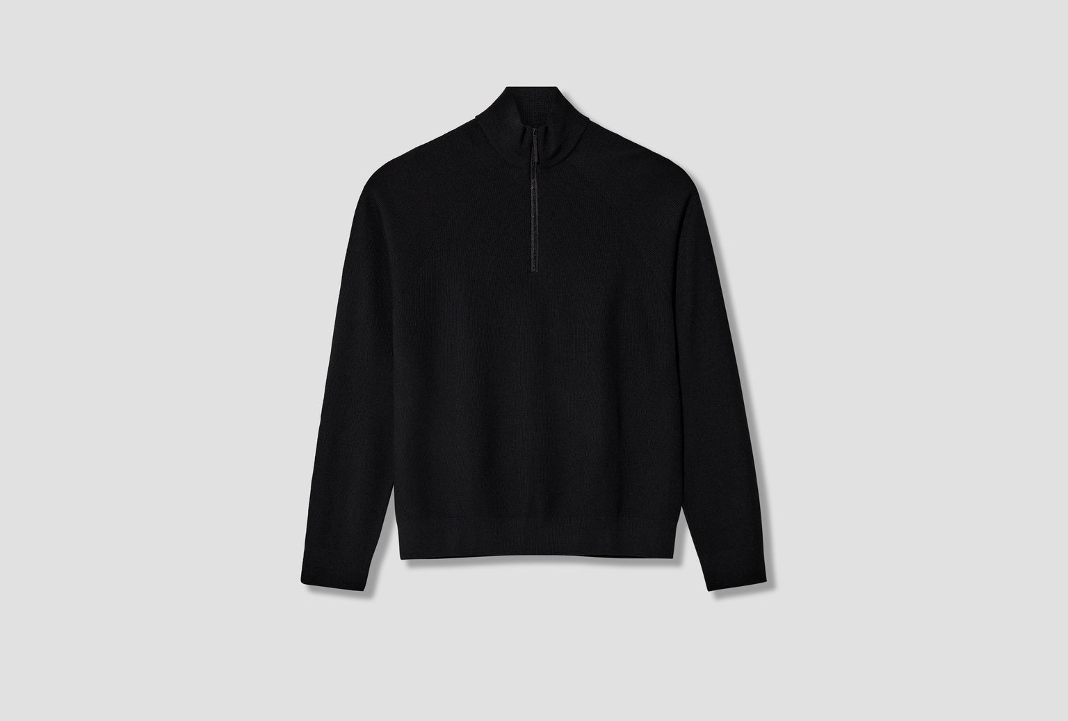 CONIC WOOL HALF ZIP NECK MEN'S X000010798 Black