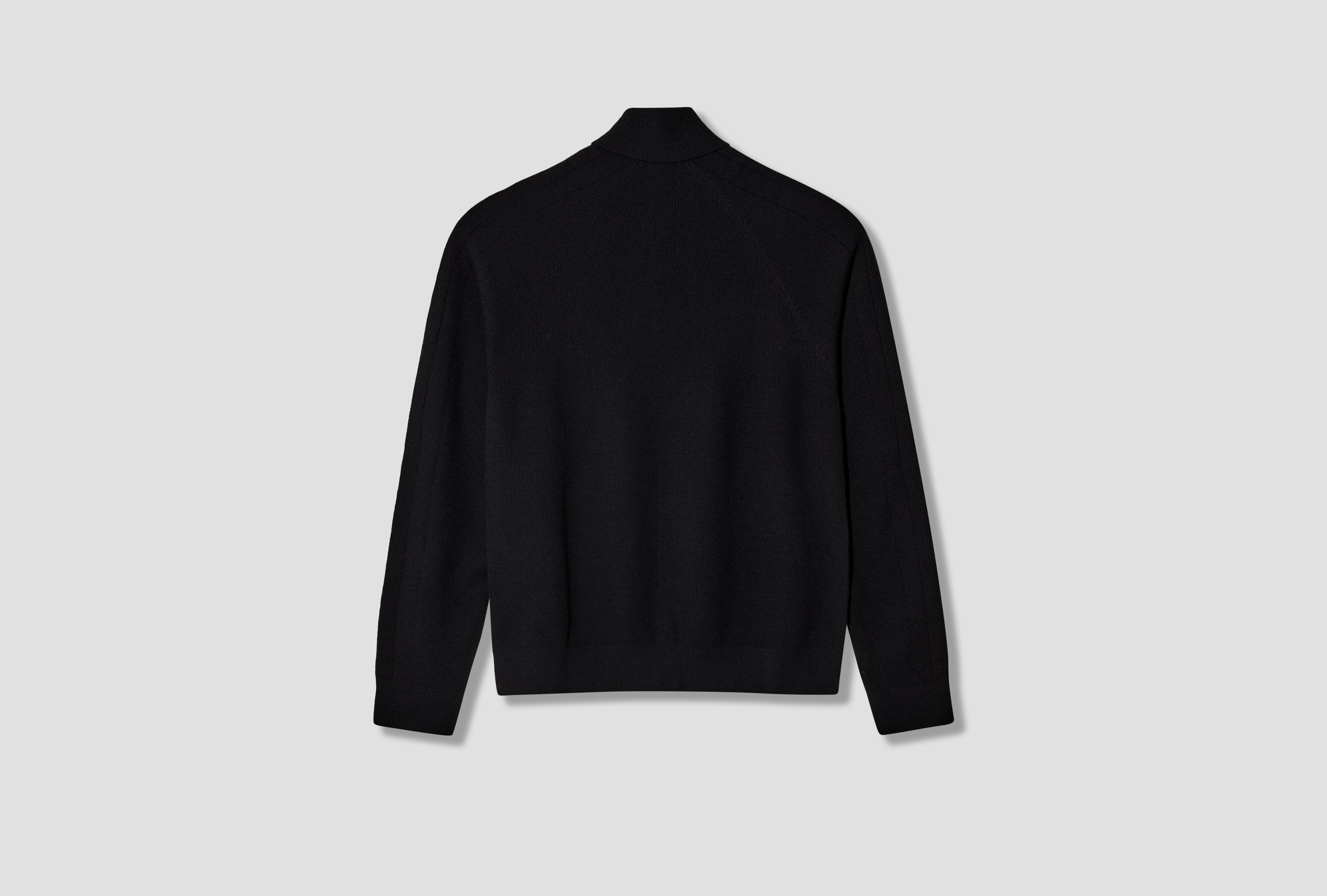 CONIC WOOL HALF ZIP NECK MEN'S X000010798 Black
