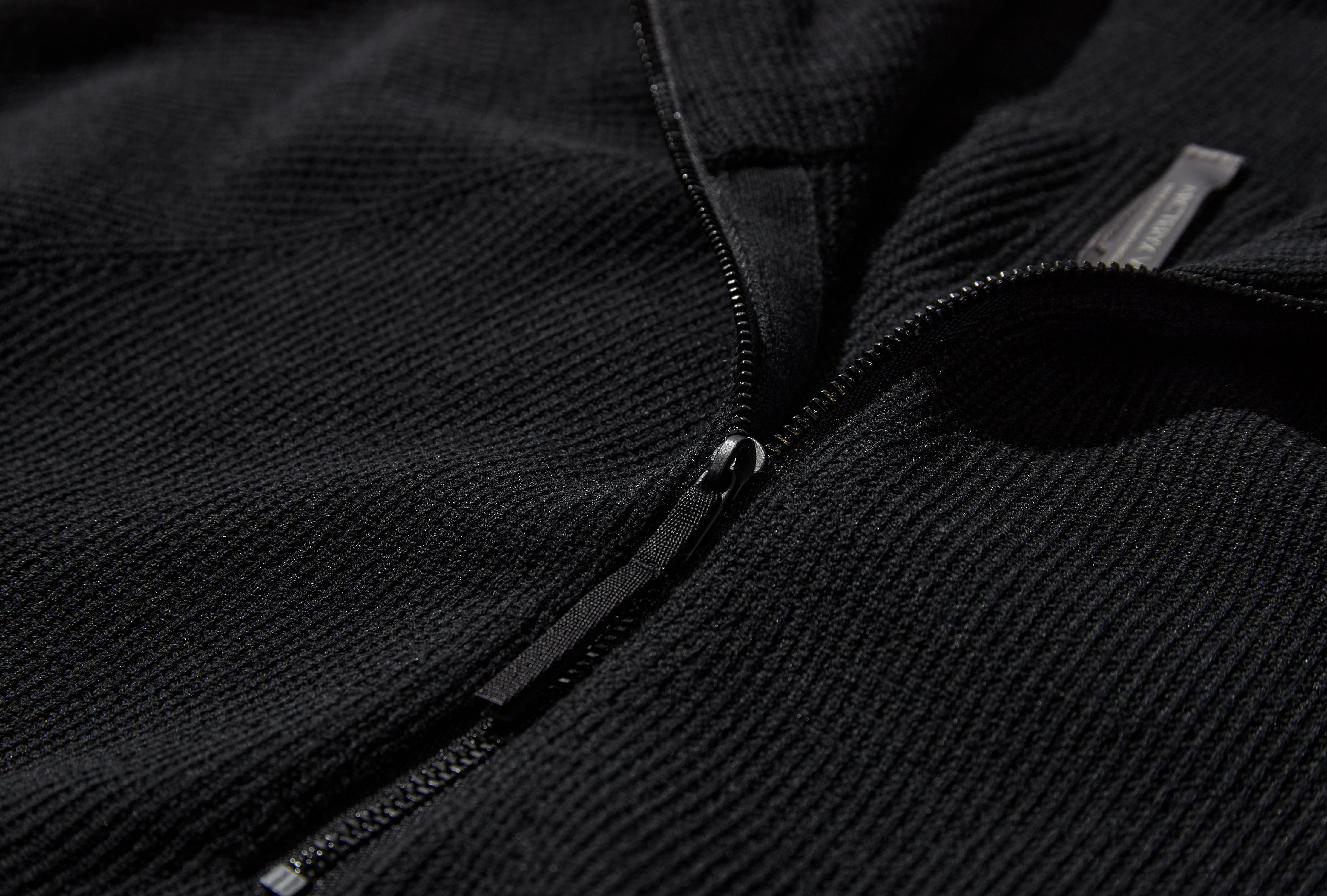CONIC WOOL HALF ZIP NECK MEN'S X000010798 Black