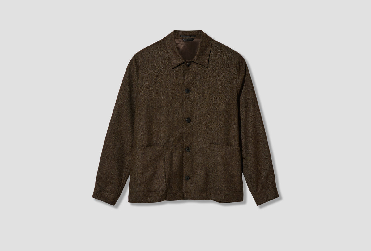 WOOL TWILL CHORE JACKET MJAC7227-GNJR Green